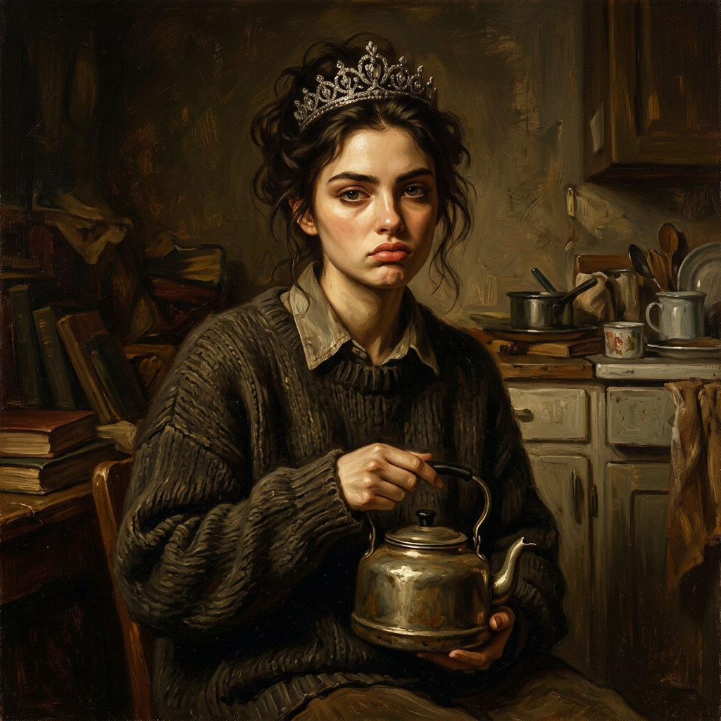 Portrait of Princess Liliane, Himedere in exile AI companion