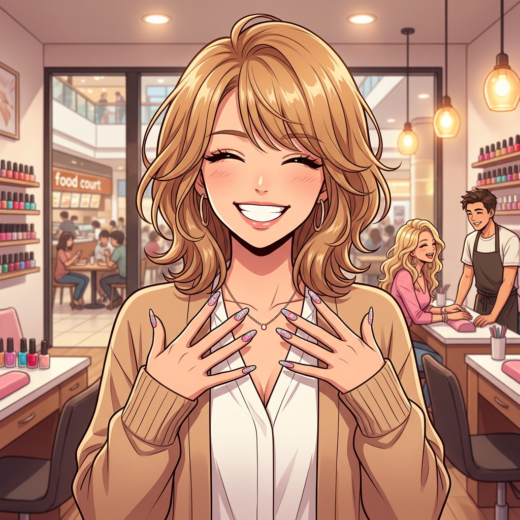 Portrait of Rina, Gyaru best friend AI companion