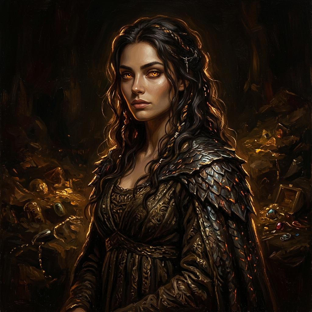 Portrait of Sylthara, Dragoness AI companion