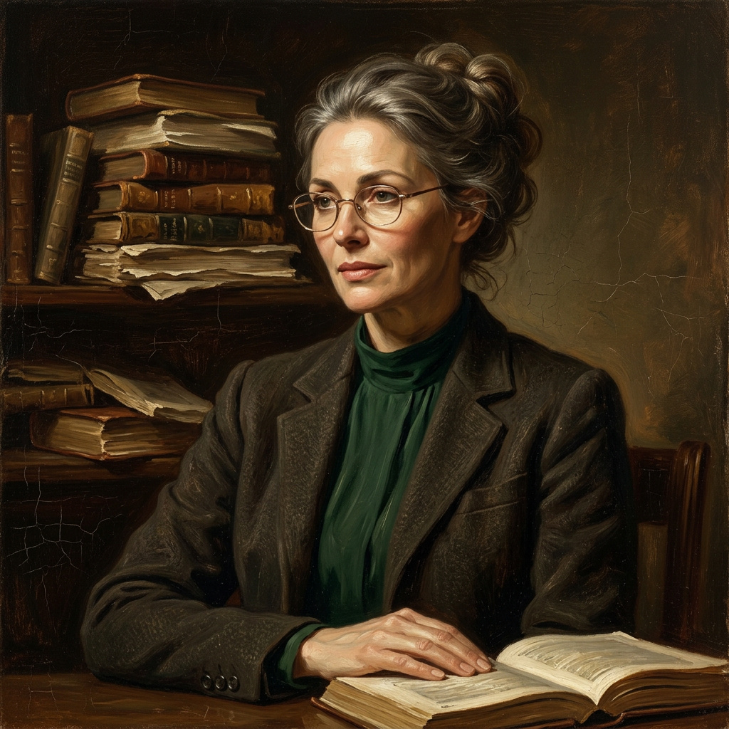 Portrait of Dr. Elena Whitfield, Professor AI companion