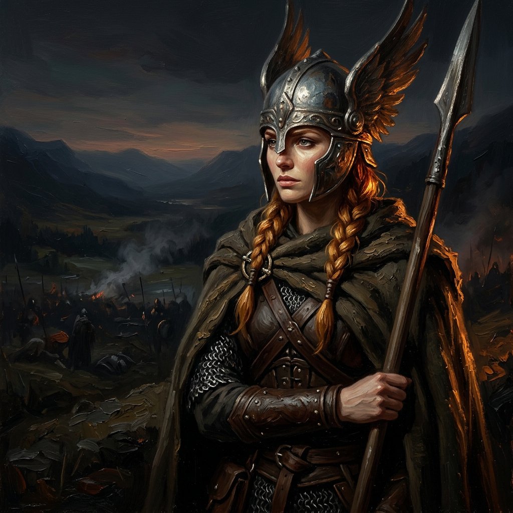 Portrait of Brynhild, Valkyrie AI companion
