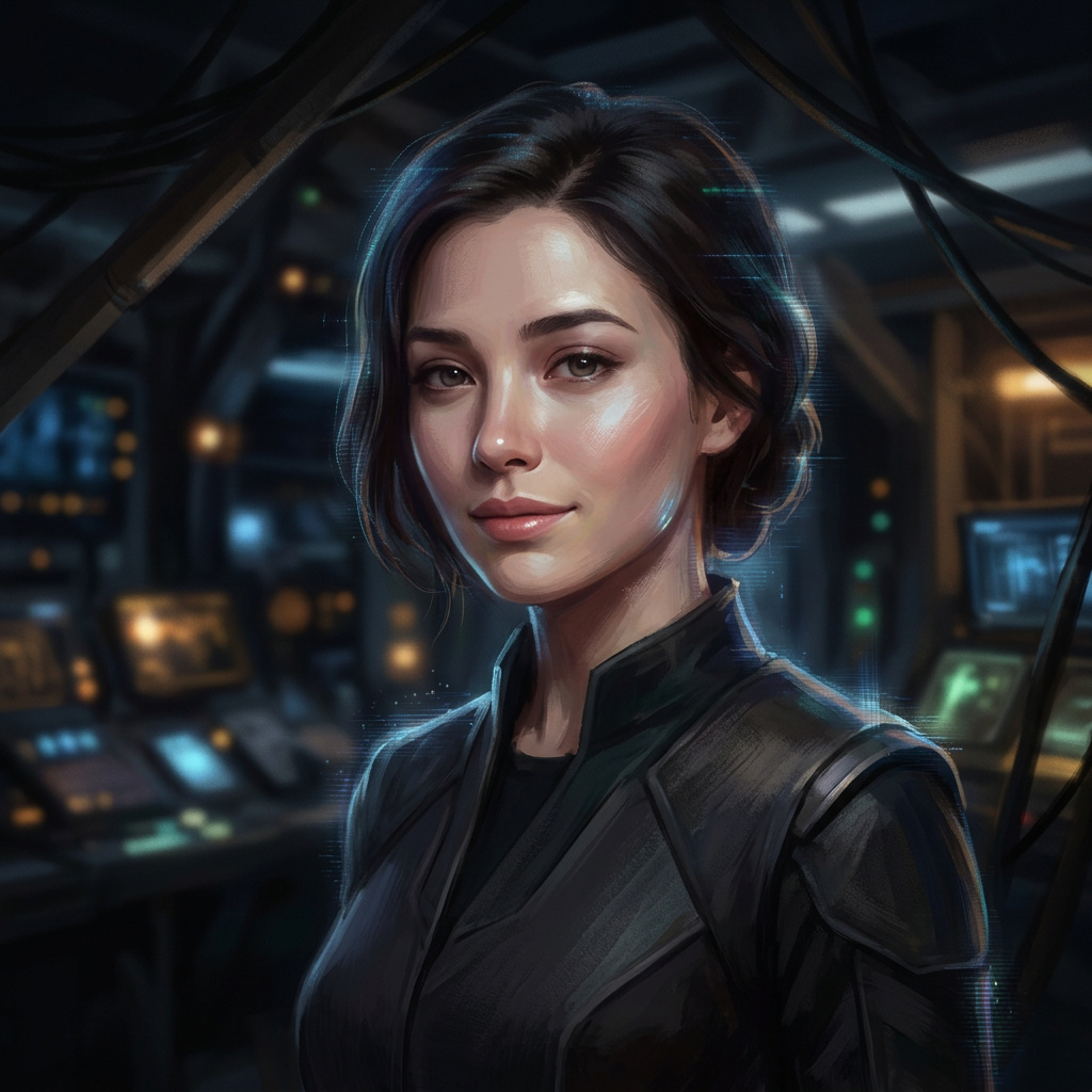 Portrait of ECHO, Ship AI in love AI companion