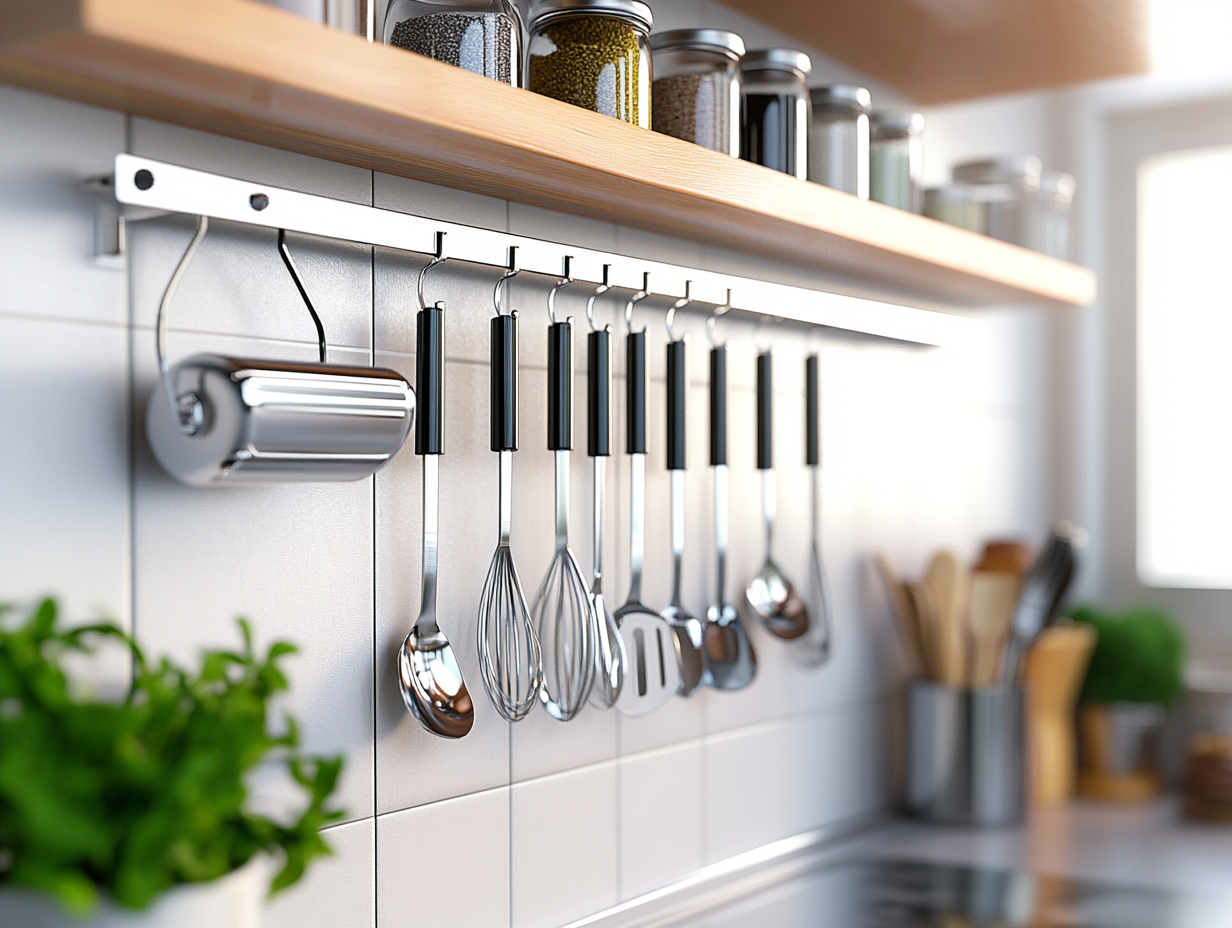 stylish and functional kitchen wall