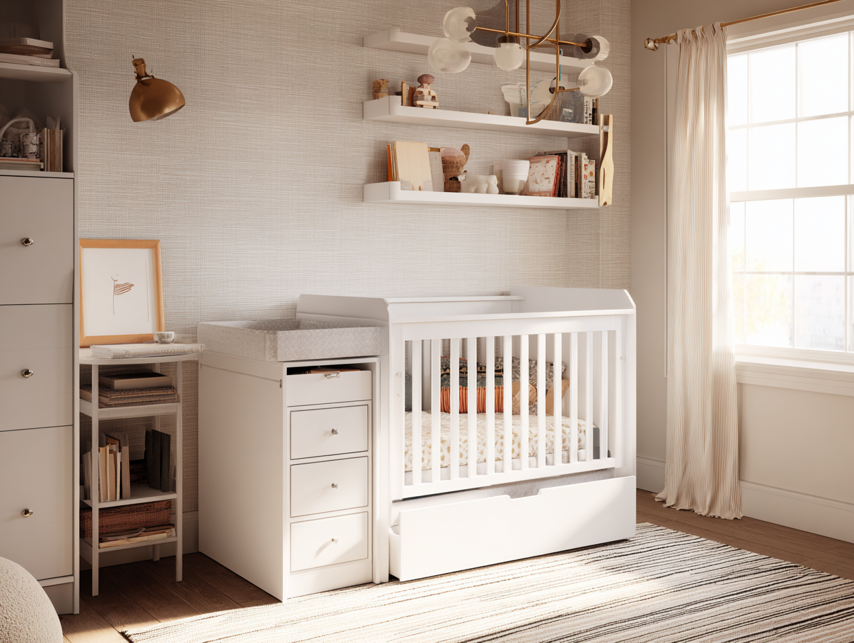 small, modern nursery.