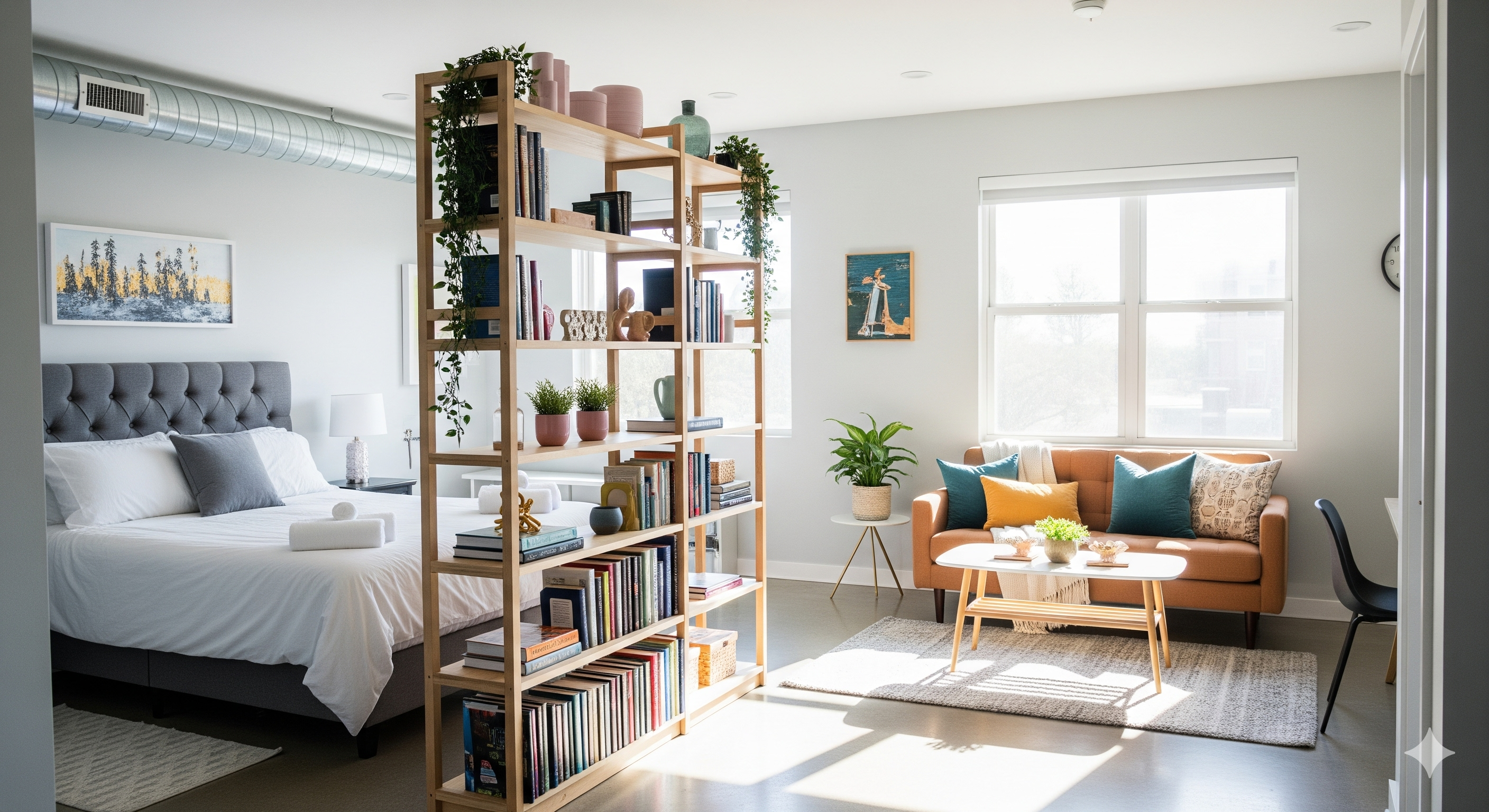 stylish studio apartment