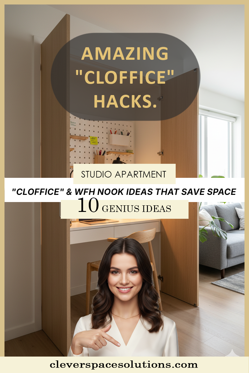 Studio Apartment Hack: 10 "Cloffice" & WFH Nook Ideas That Save Space
