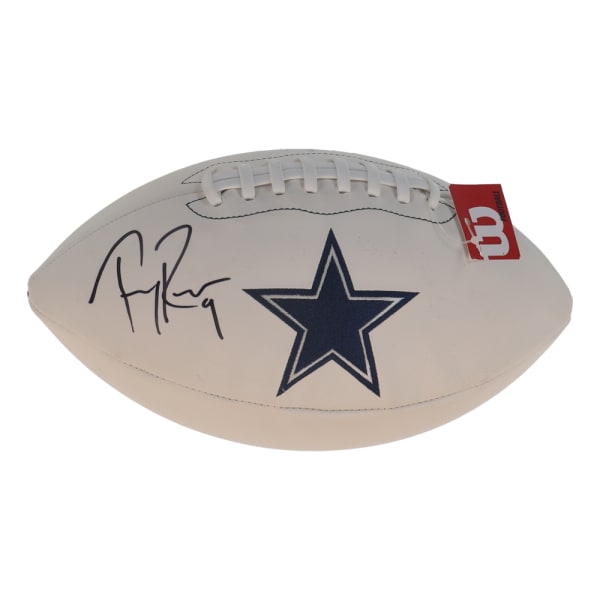 Tony Romo Signed Cowboys Logo Football (PSA)
