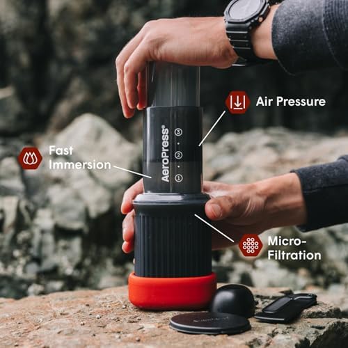 Vue 2 de Aeropress Go Kit Presse