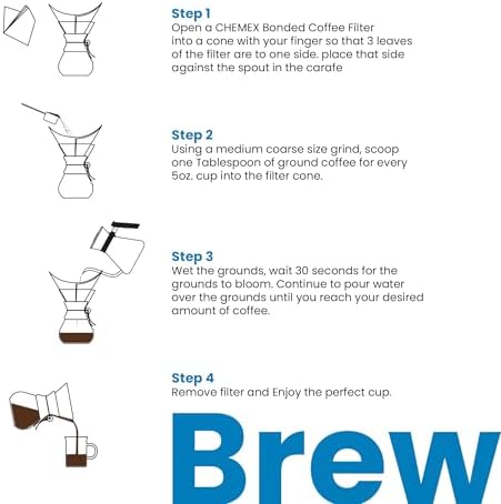 Vue 4 de Cafetiere Filtre Chemex Tasses