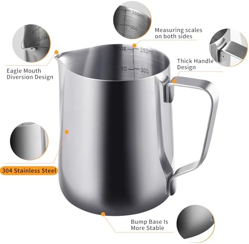 Vue 4 de Fhiskunyu Pichet Lait Inox