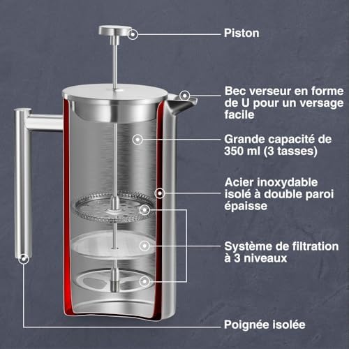 Vue 2 de Vonshef Cafetiere Piston