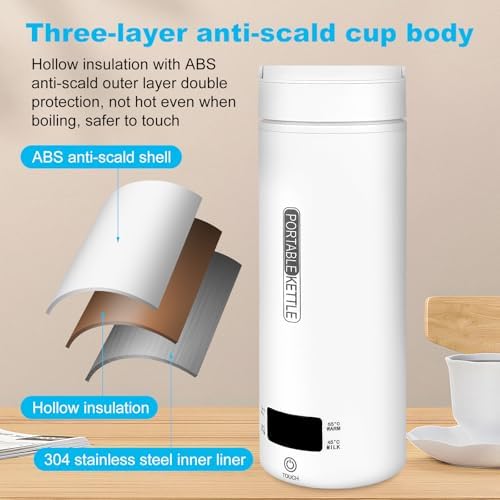 Vue 4 de Bouilloire Voyage Électrique Portable