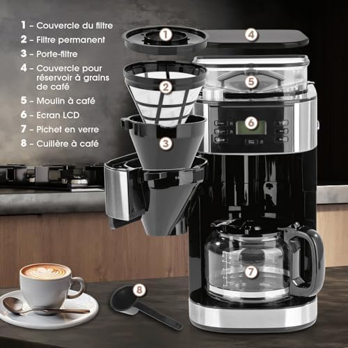 Vue 6 de Cafetière Filtre Broyeur Intégré