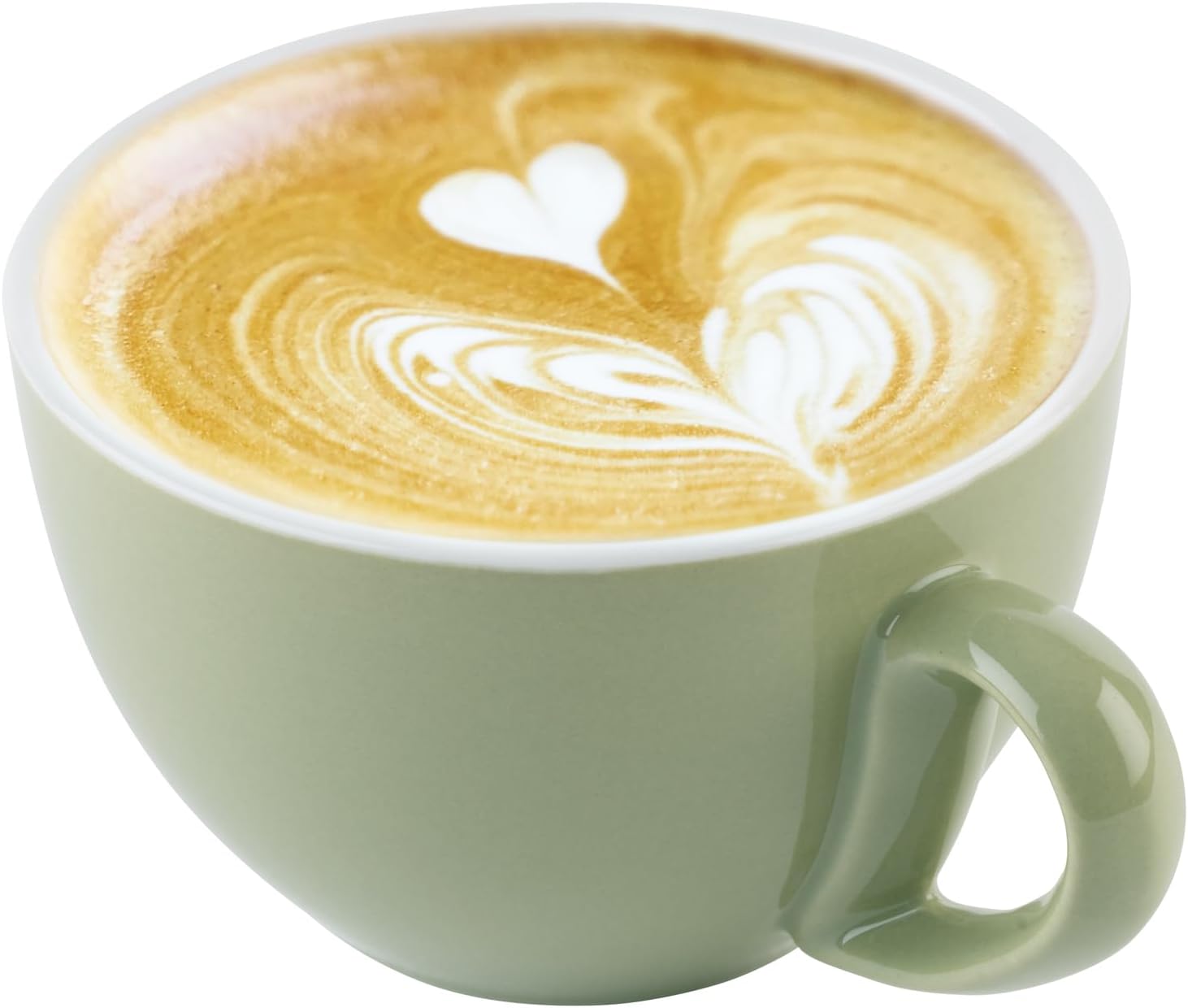 Tasse cappuccino porcelaine verte