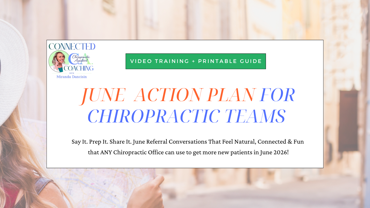June Monthly Action Plan Video Training for Chiropractic Teams