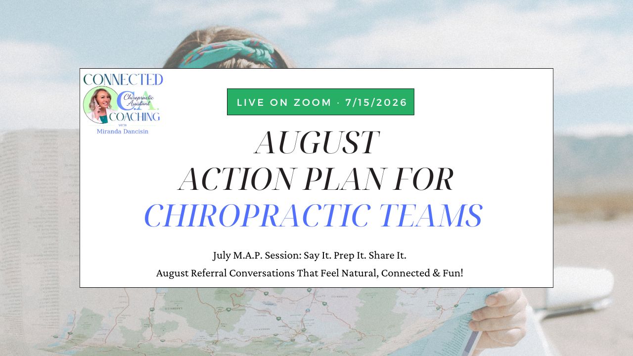 August Action Plan Live Training for Chiropractic Teams