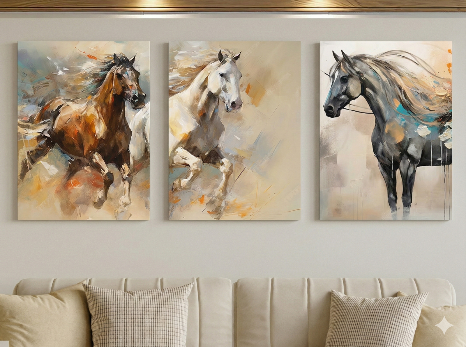 Tableau Triptyque Abstrait 005