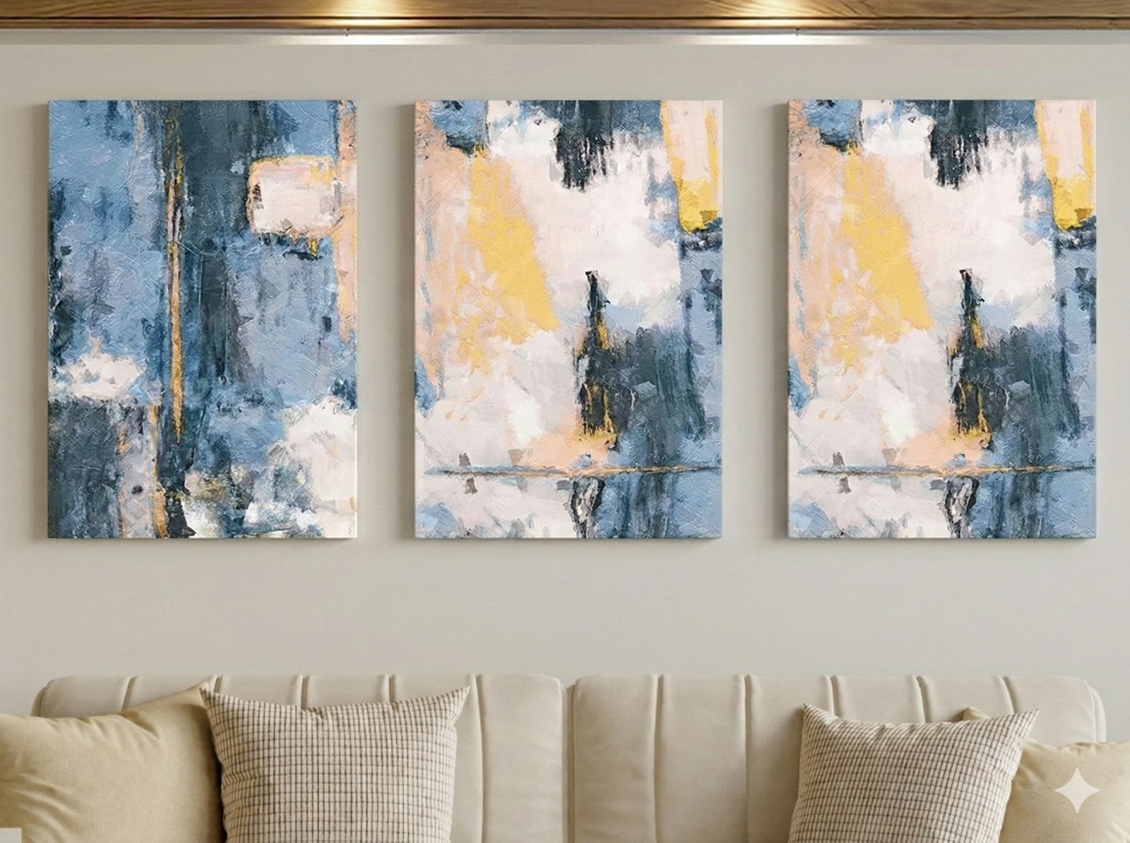 Tableau Triptyque Abstrait 010