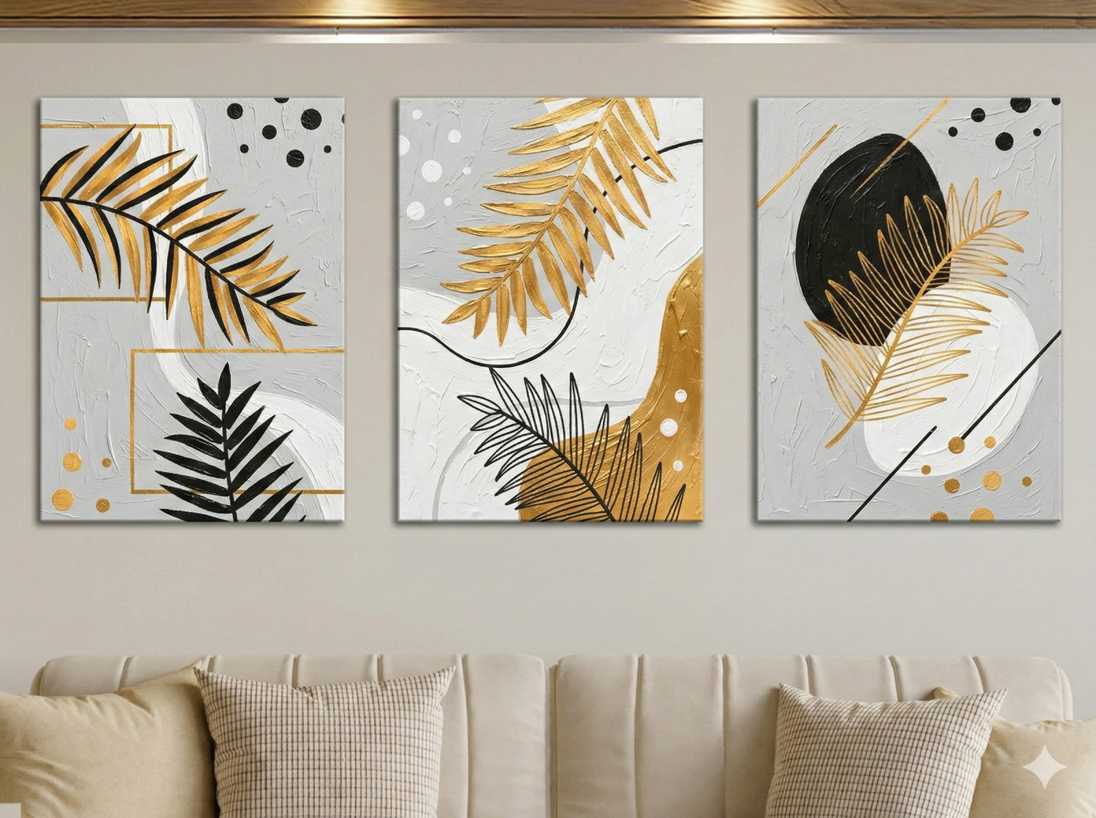 Tableau Triptyque Abstrait 011