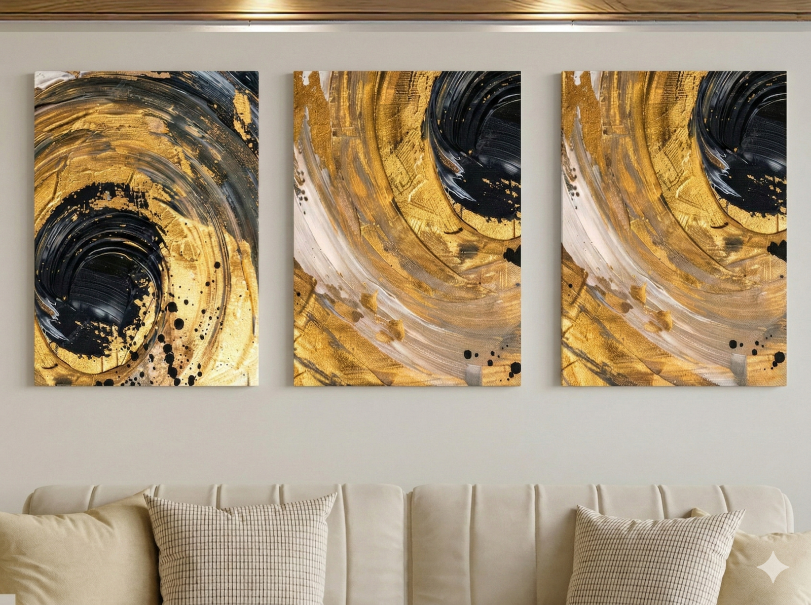 Tableau Triptyque Abstrait 014