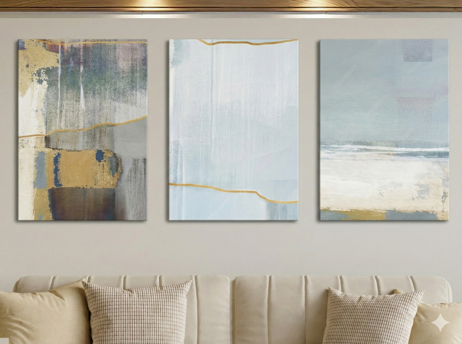 Tableau Triptyque Abstrait 015