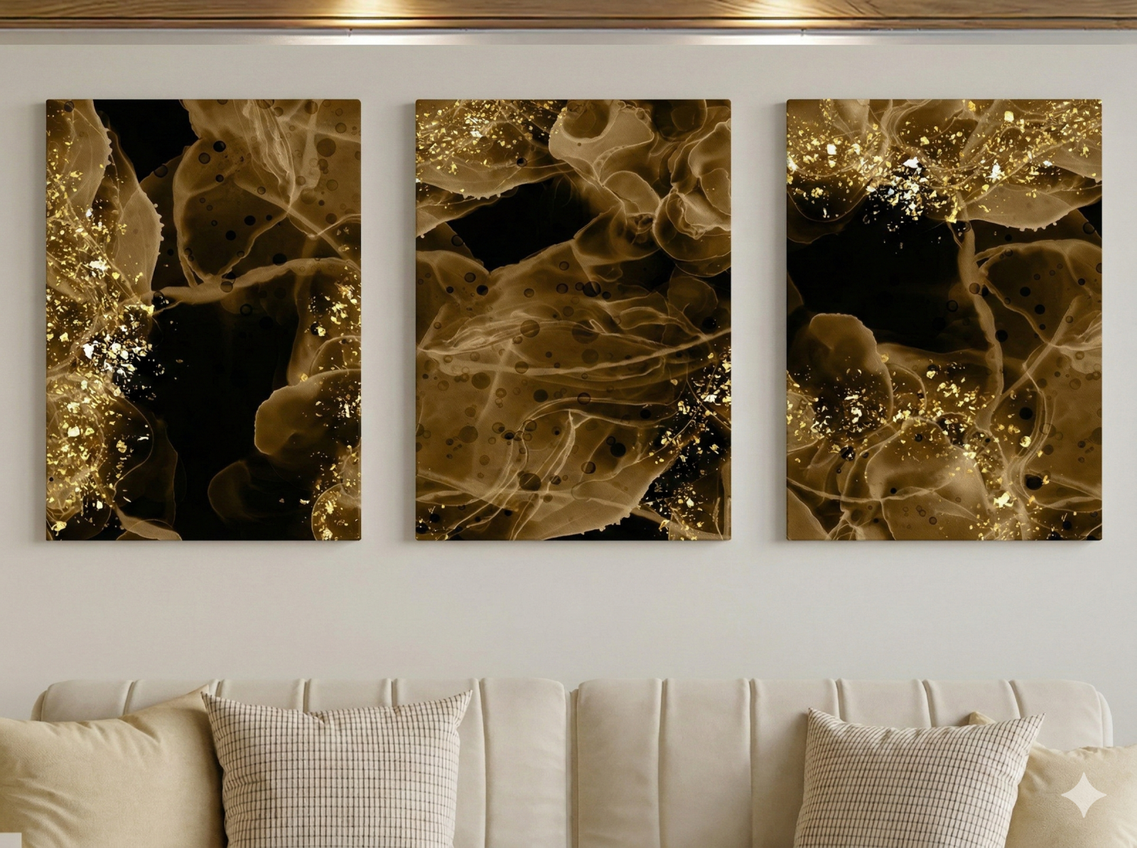 Tableau Triptyque Abstrait 018