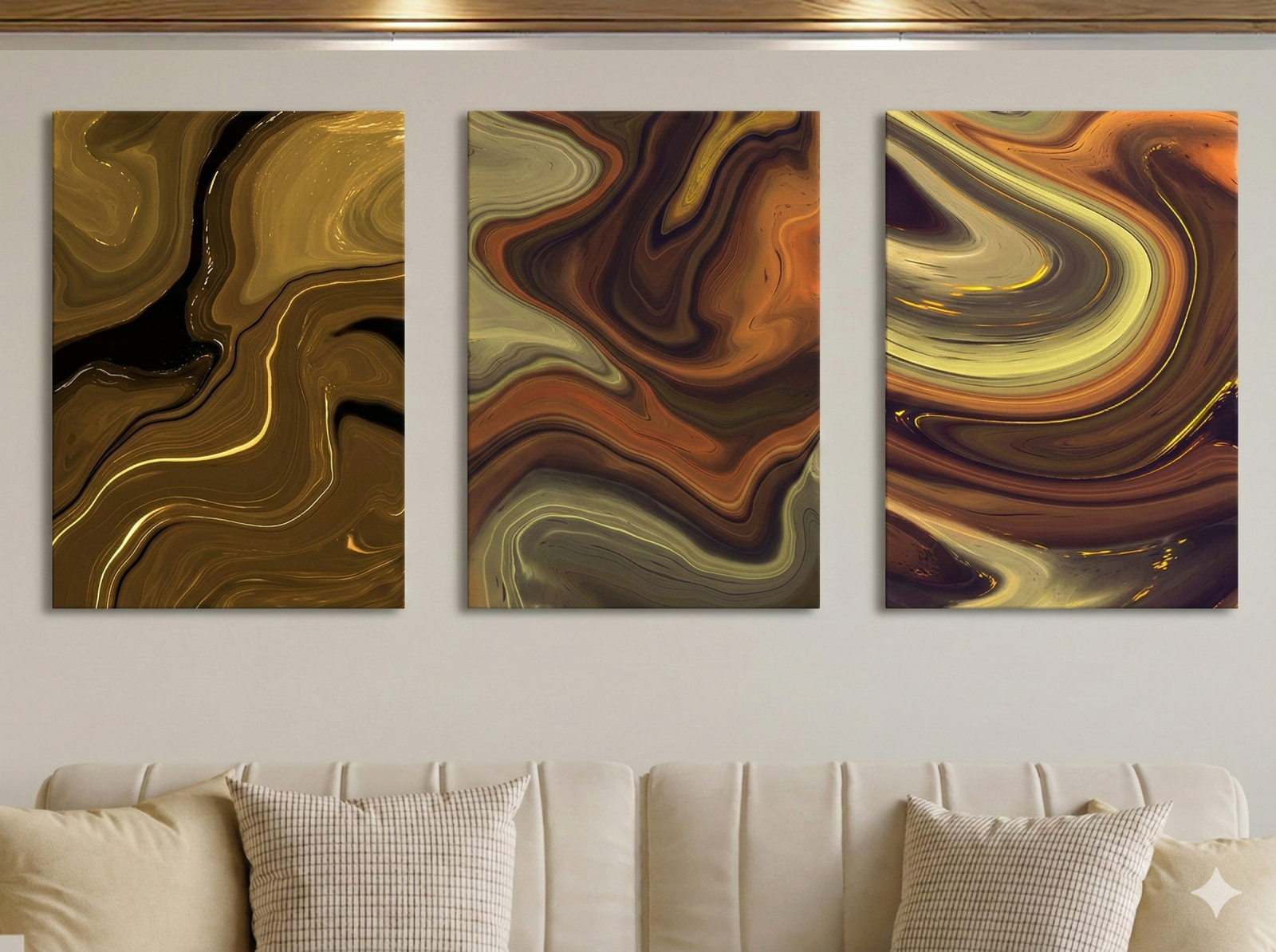 Tableau Triptyque Abstrait 021