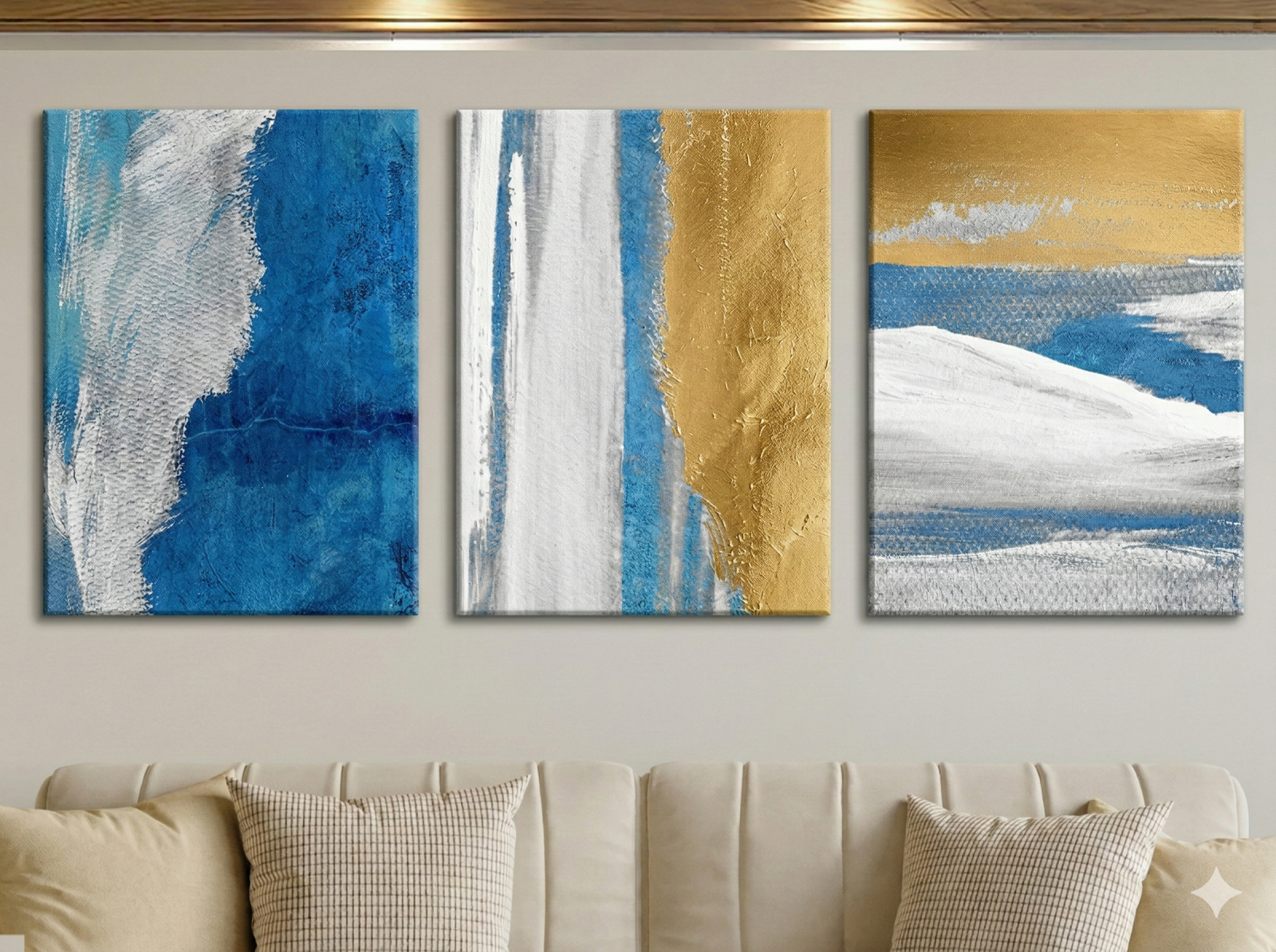 Tableau Triptyque Abstrait 027