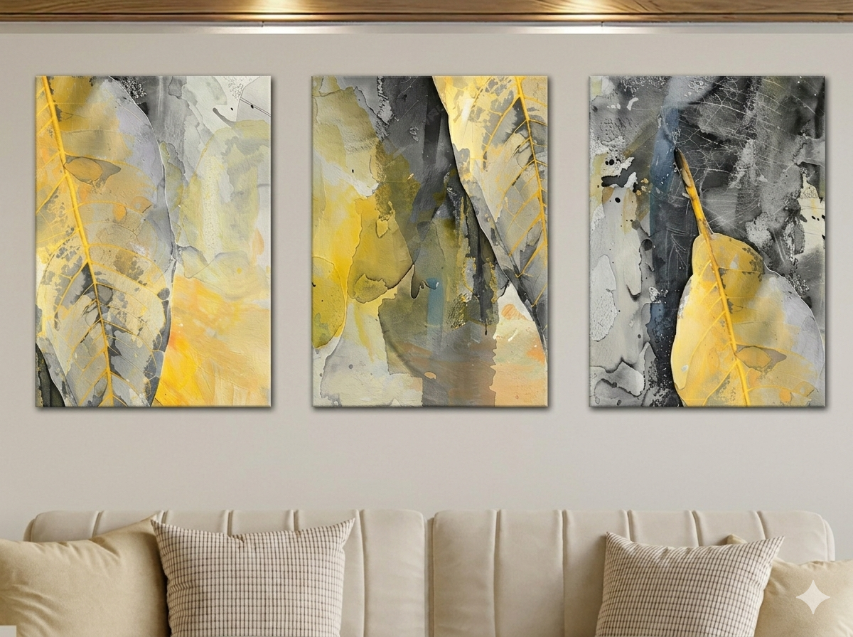 Tableau Triptyque Abstrait 030