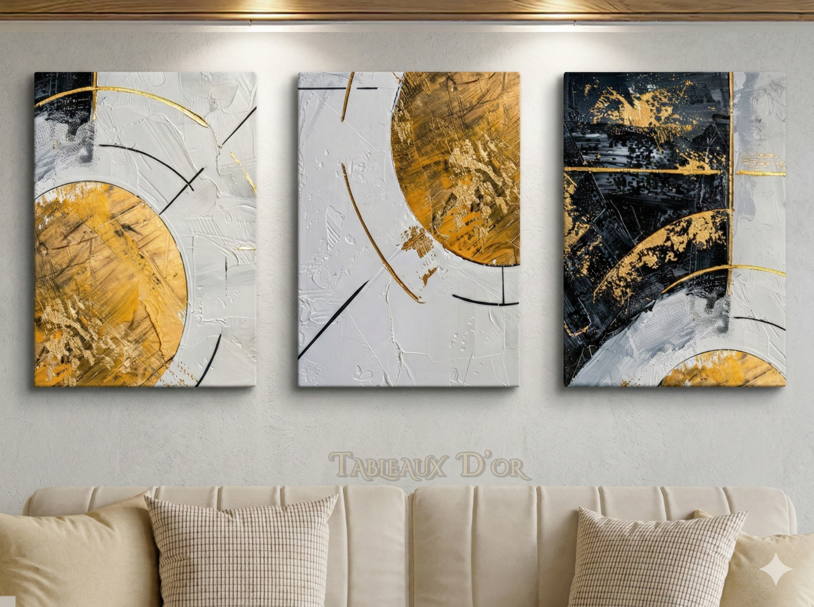 Tableau Triptyque Abstrait 031