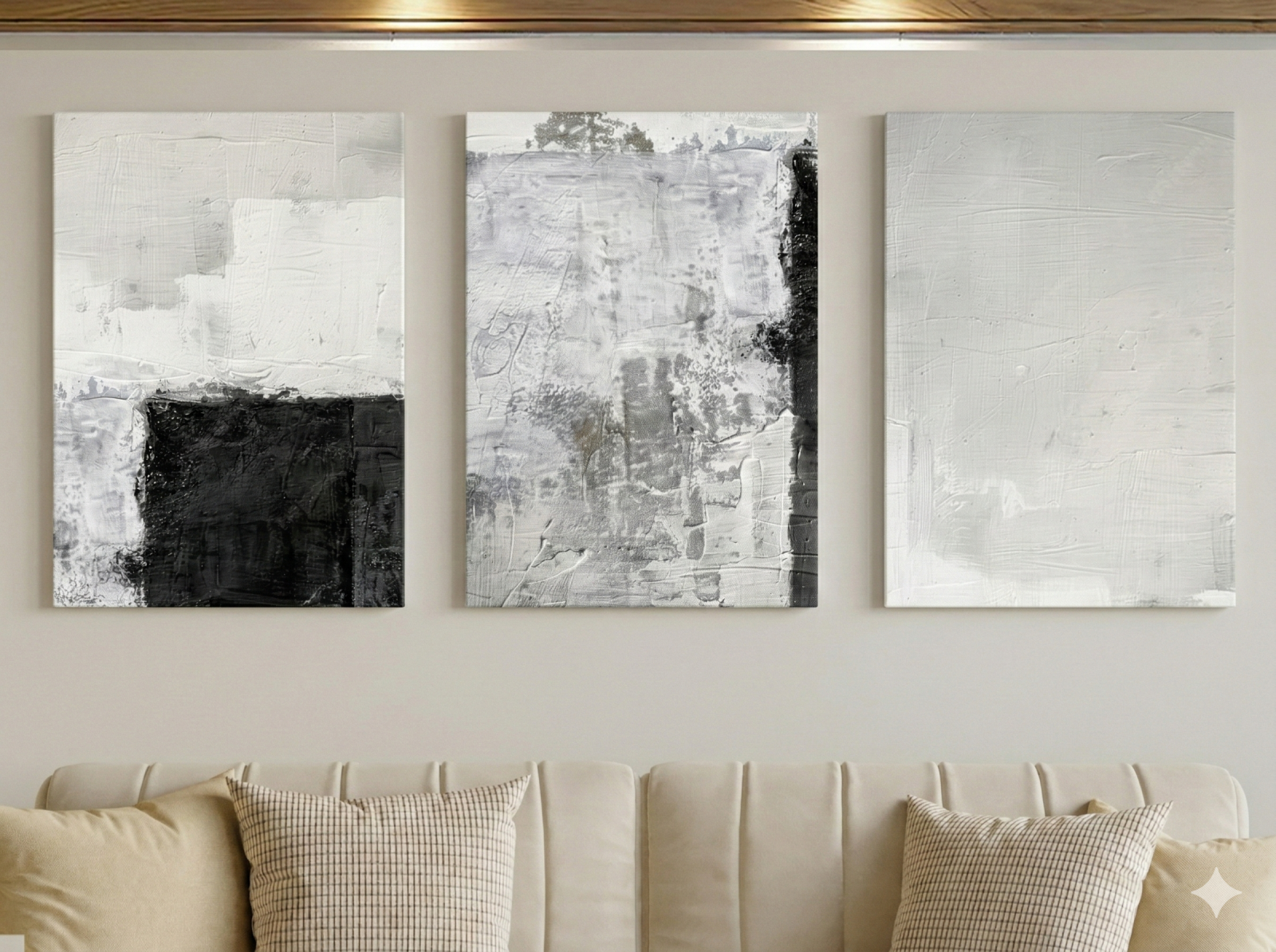 Tableau Triptyque Abstrait 037