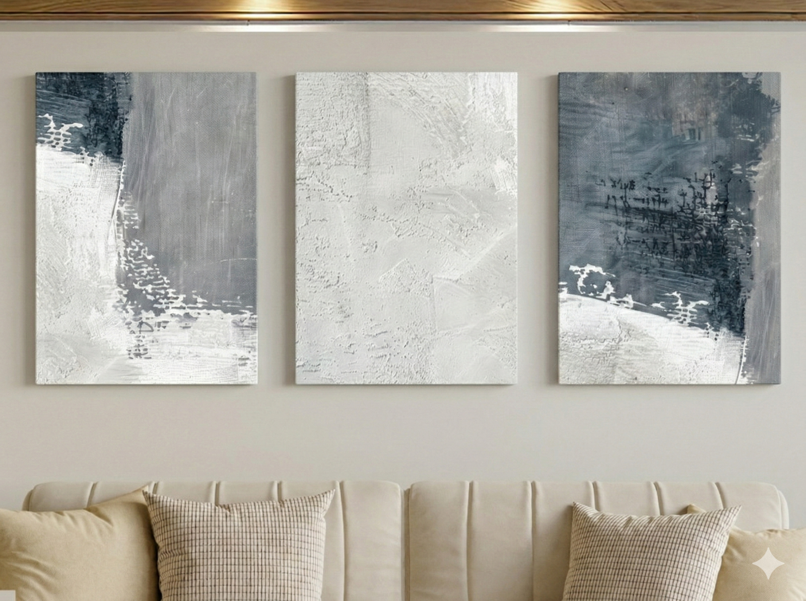 Tableau Triptyque Abstrait 040