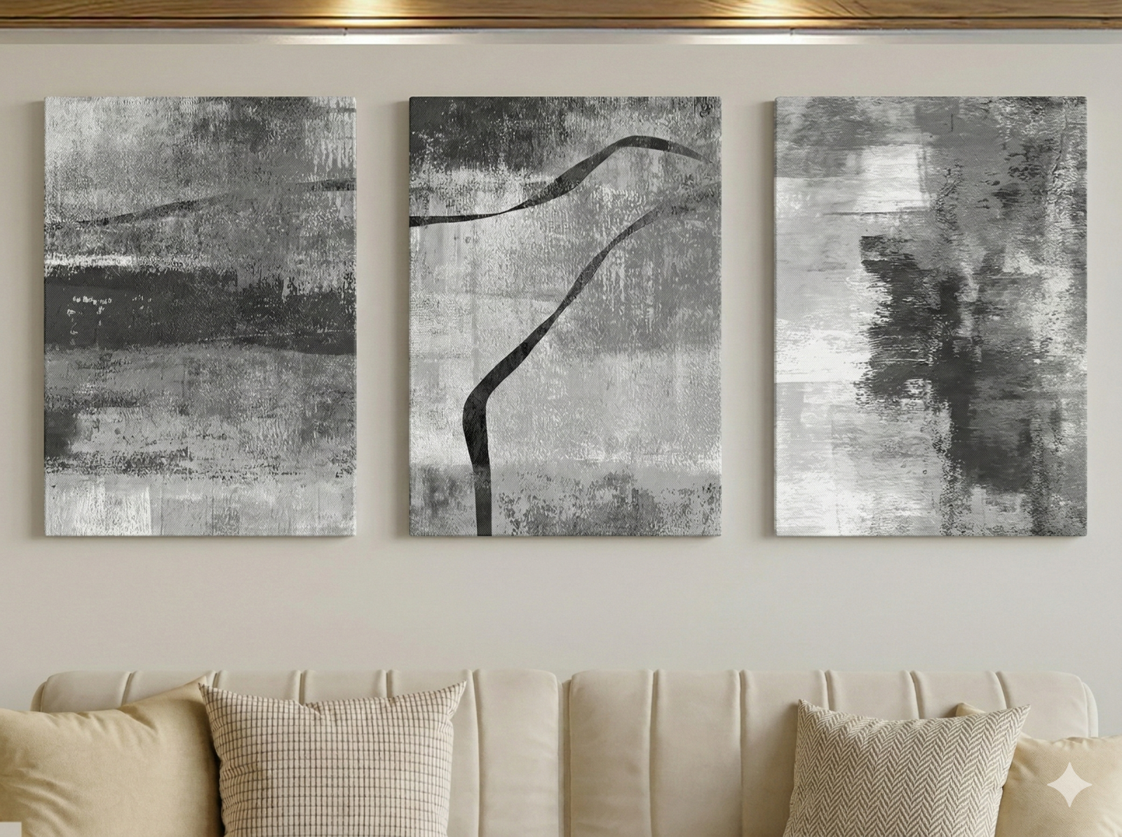 Tableau Triptyque Abstrait 042