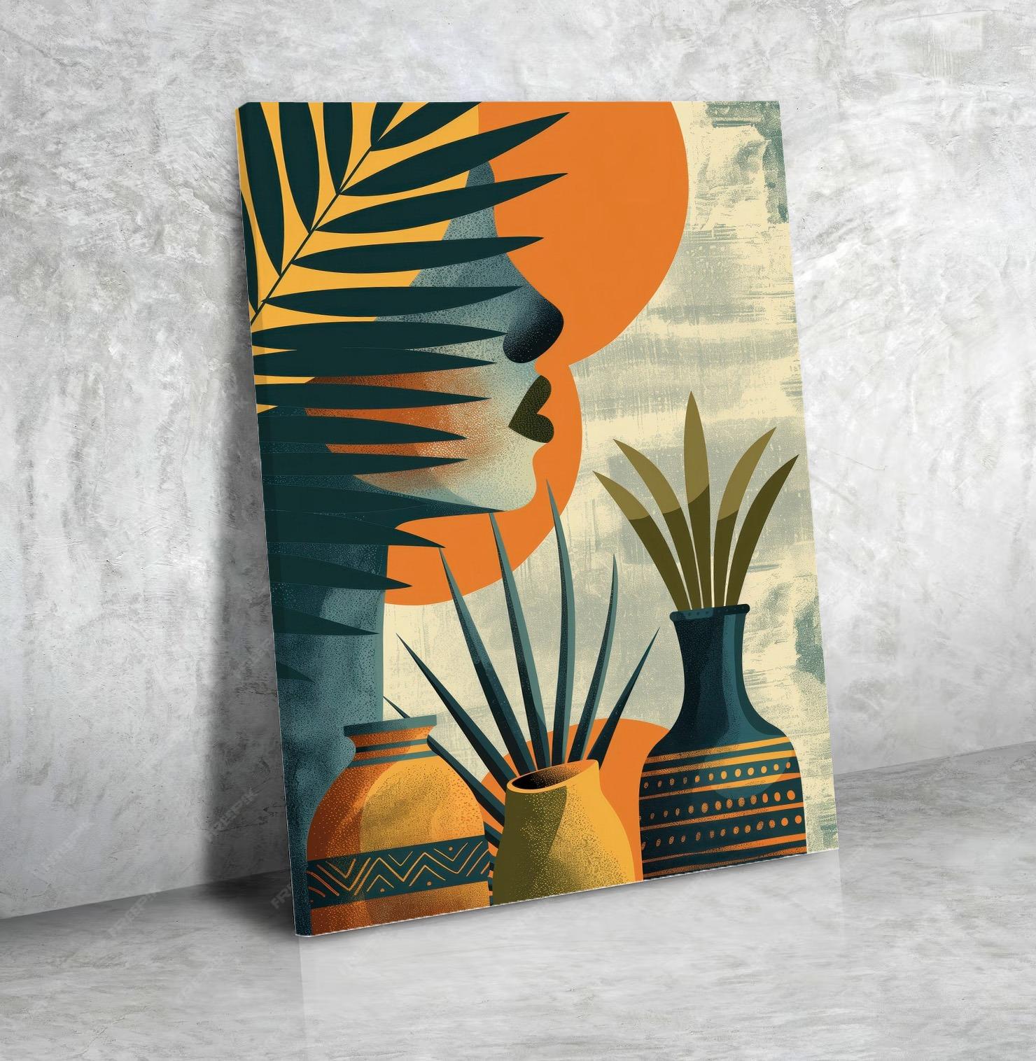 Tableau Horizontal Abstrait Floral N°2