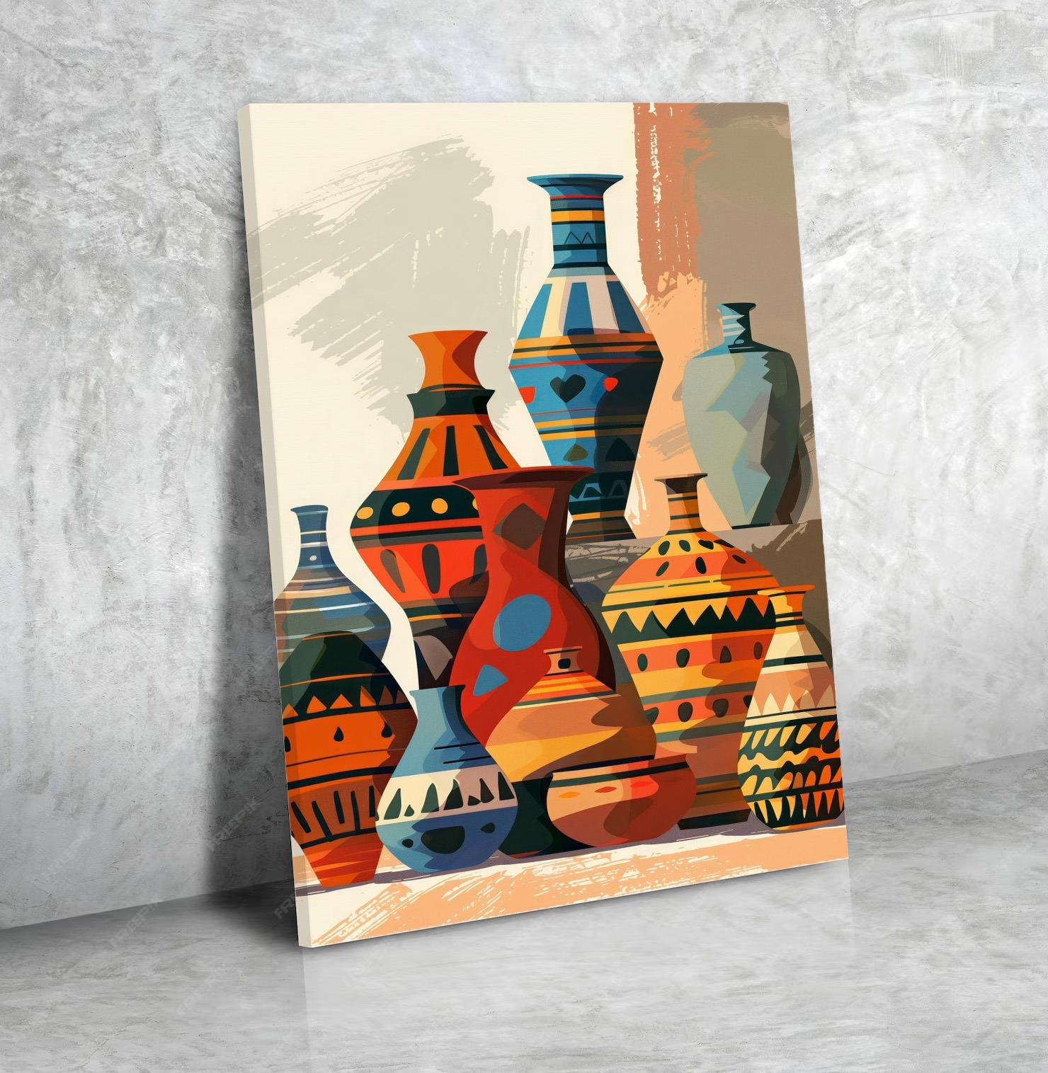 Grand Tableau Salon Design Floral N°4