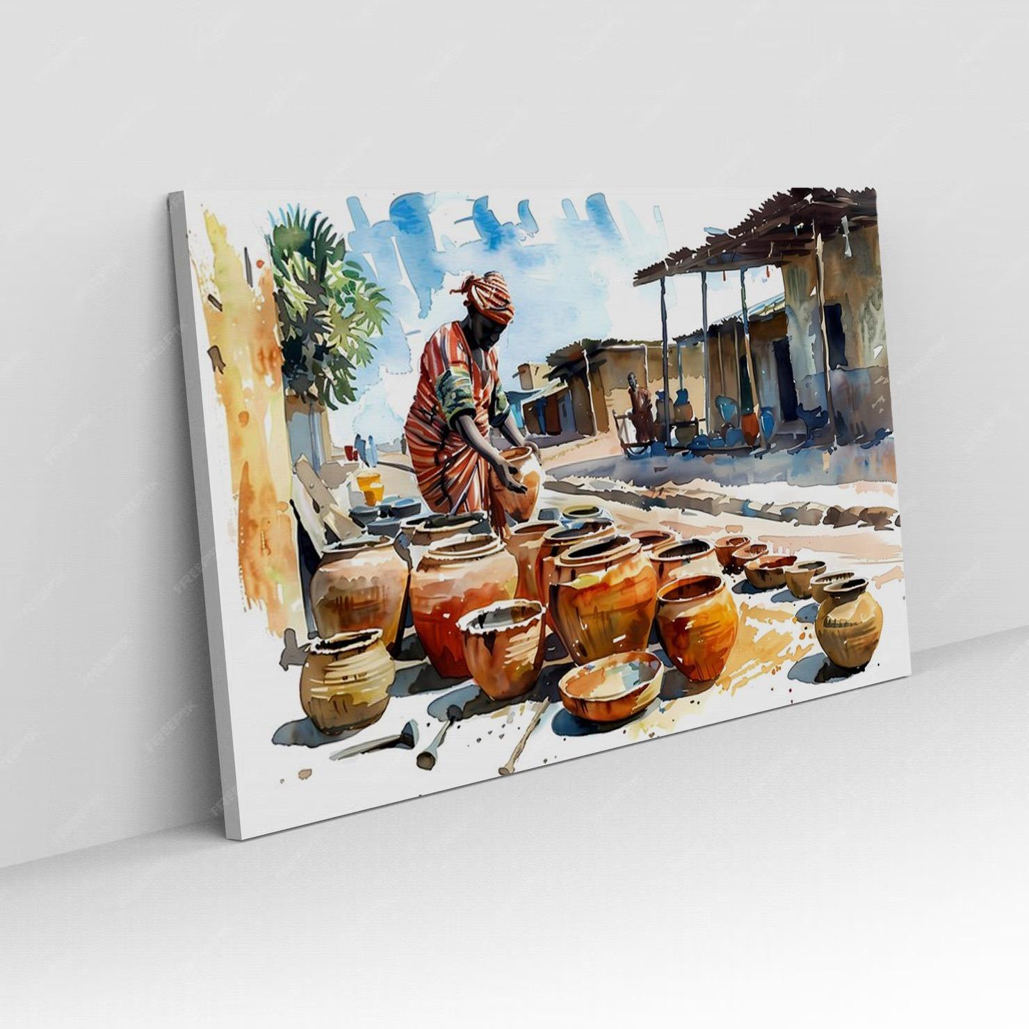 Grand Tableau Salon Tendance Chaudes N°11