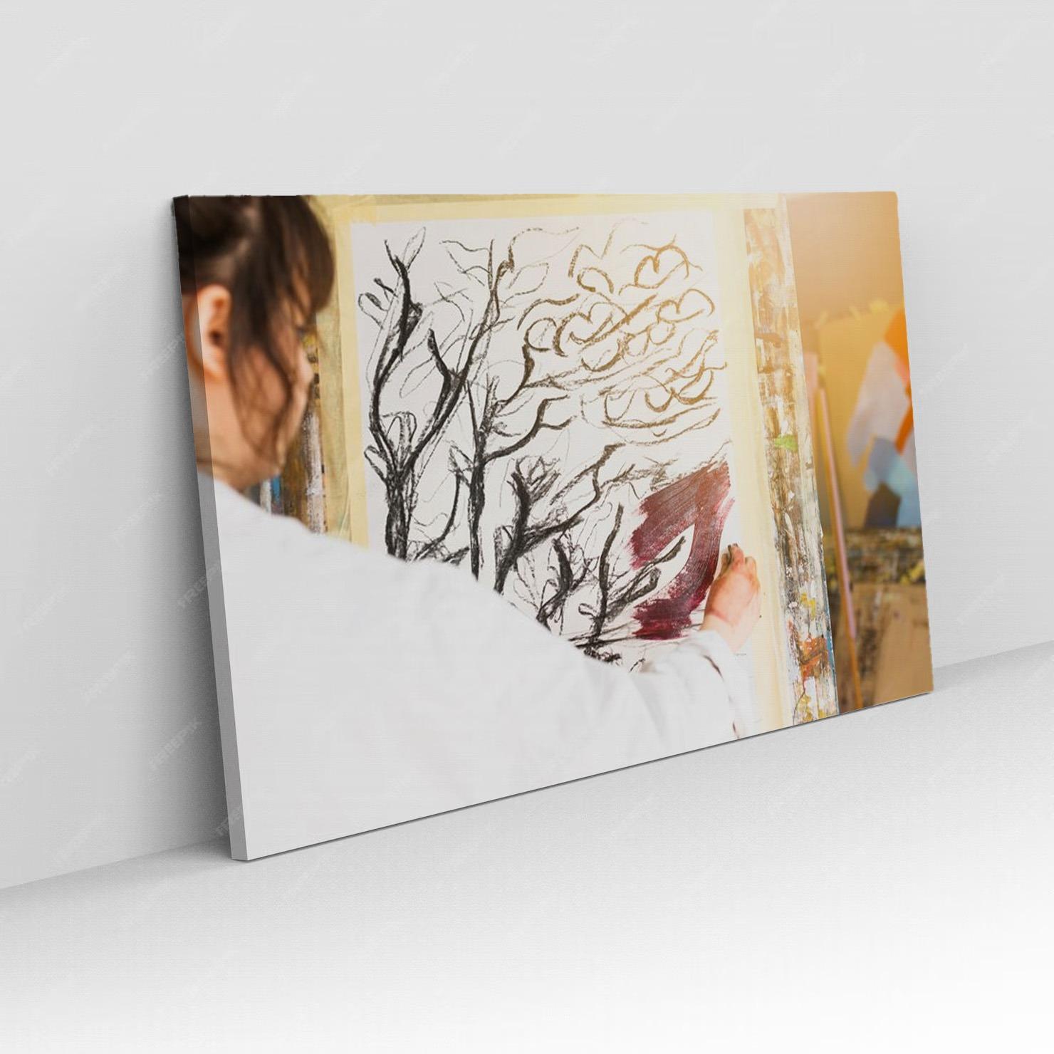 Cadre Mural Horizontal Contemporain Floral N°41