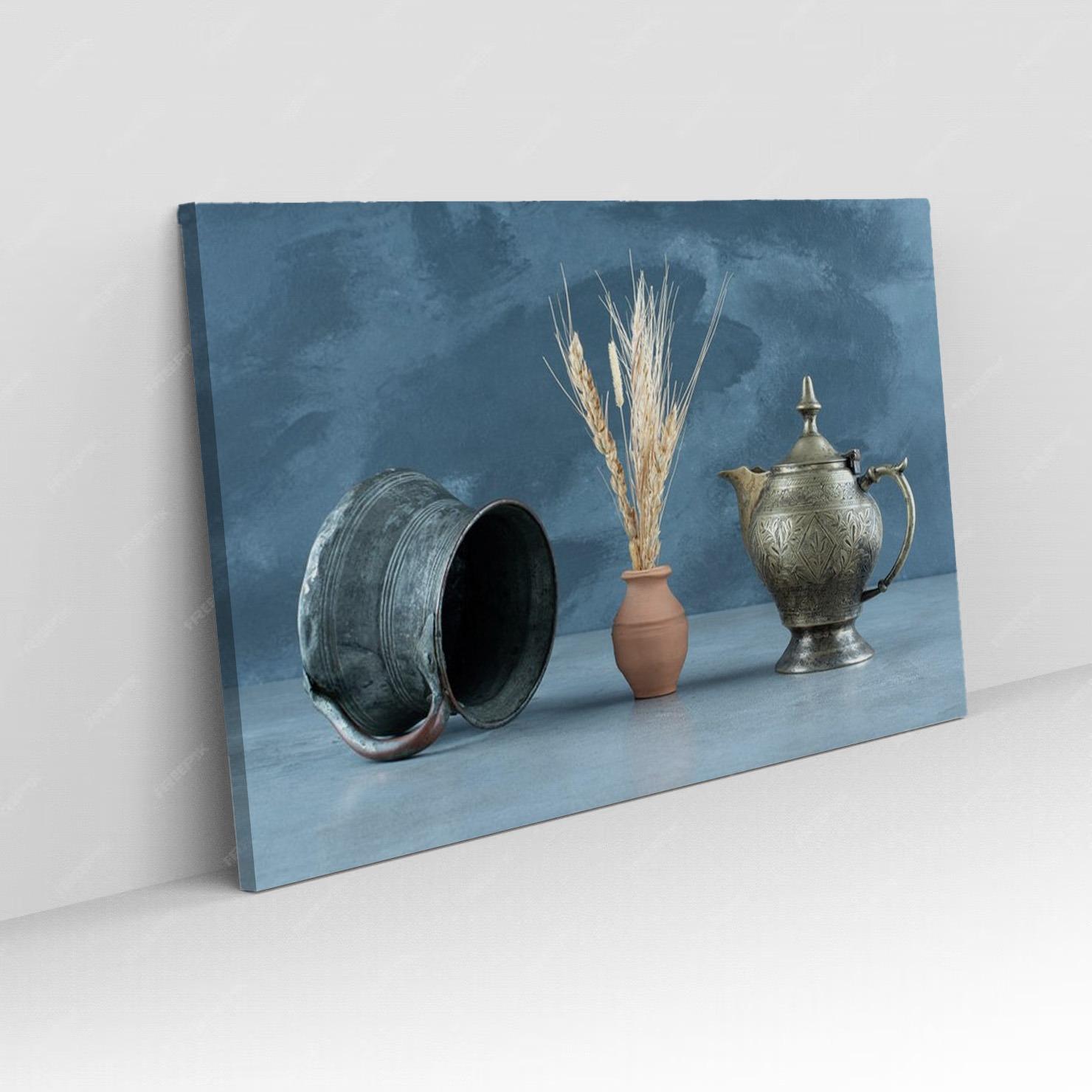 Cadre Mural Horizontal Contemporain Or et Noir N°44