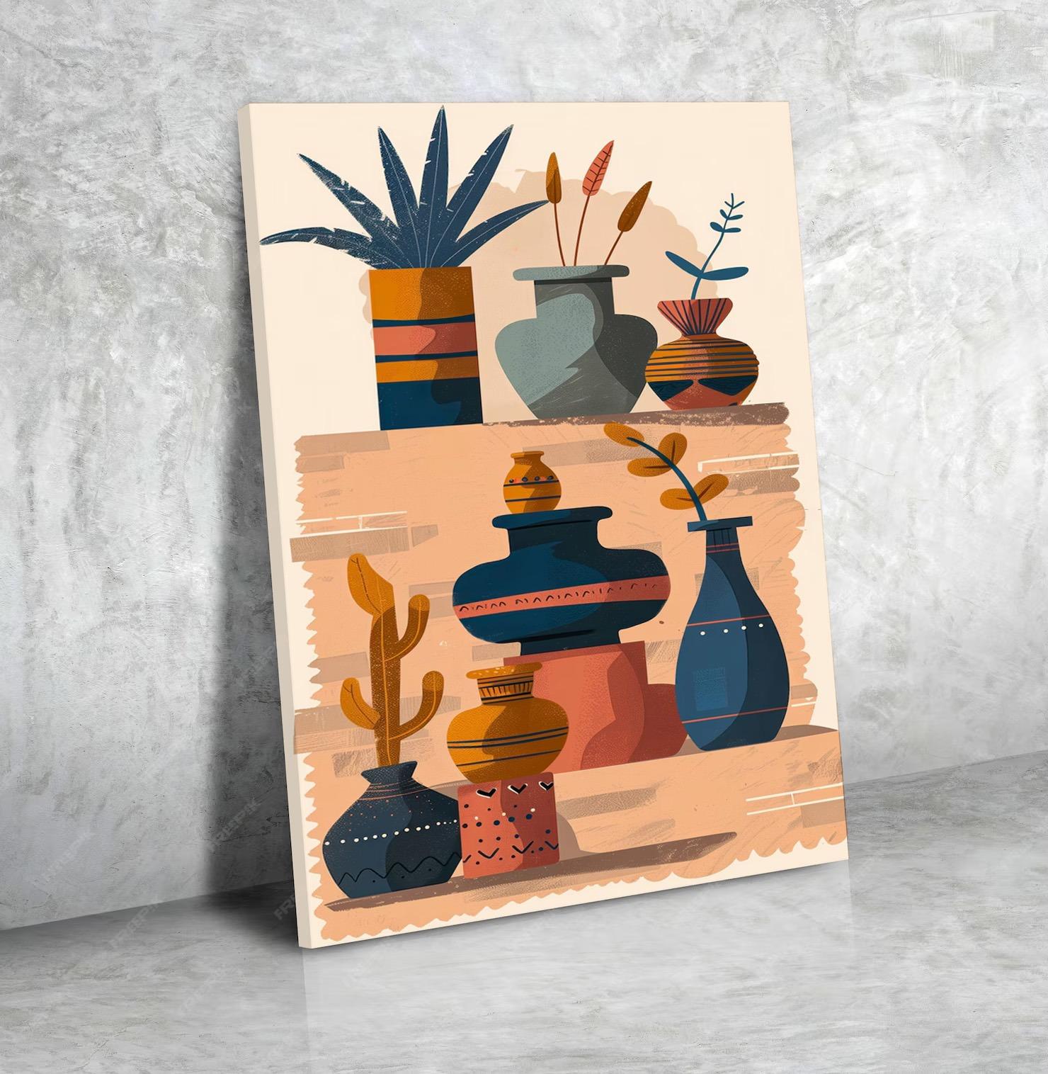 Toile Décorative Horizontale Minimaliste Couleurs Vives N°45