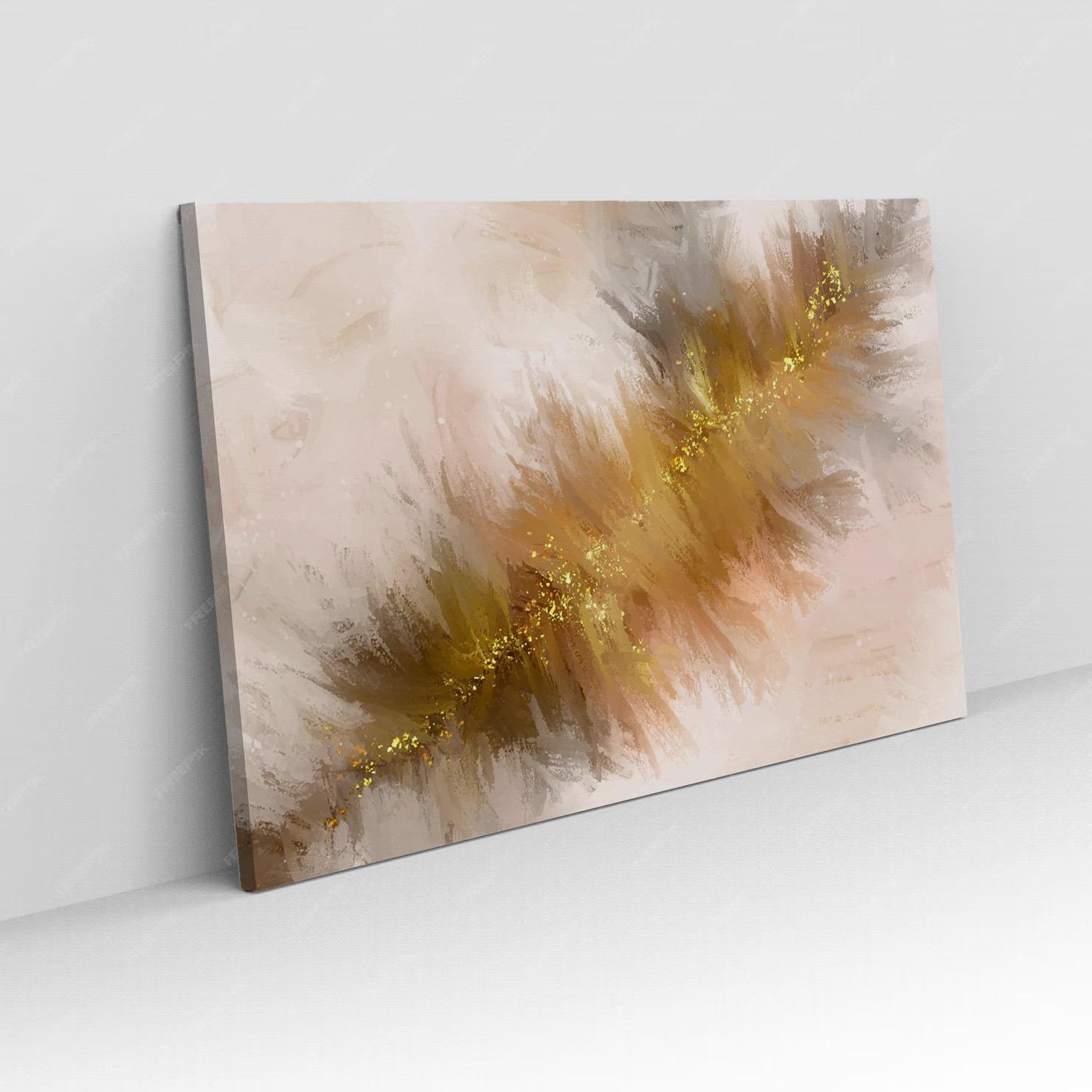 Tableau Horizontal Abstrait Chaudes N°57