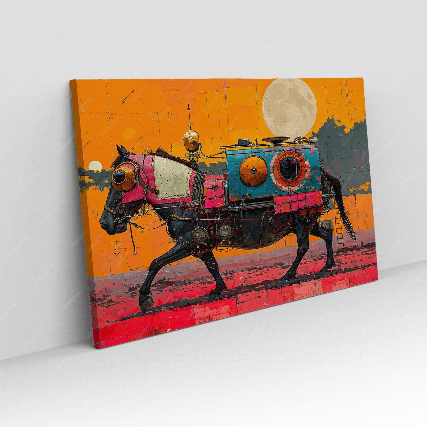 Peinture Horizontale Moderne Minimaliste Chaudes N°71