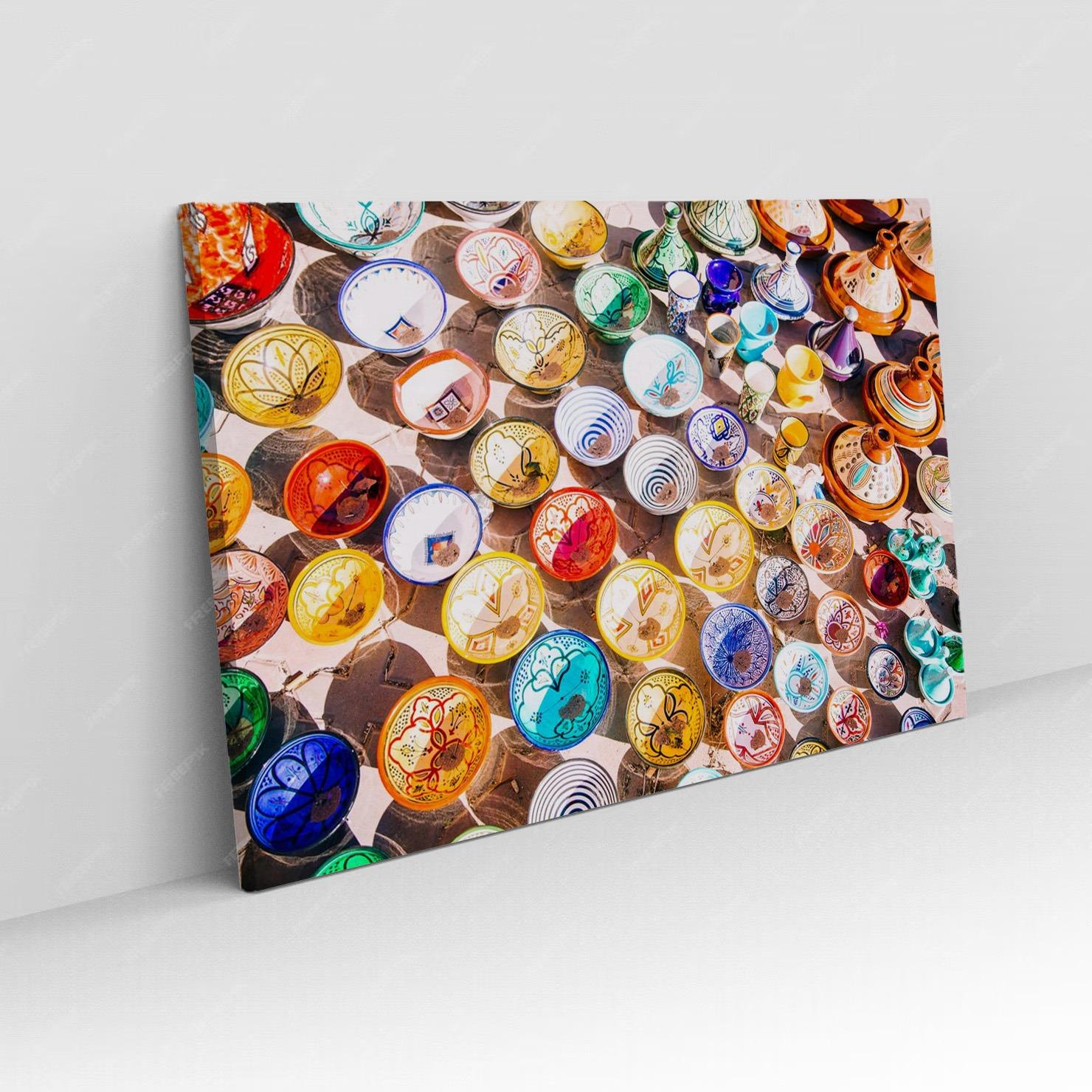 Grand Tableau Salon Luxe Or et Noir N°103