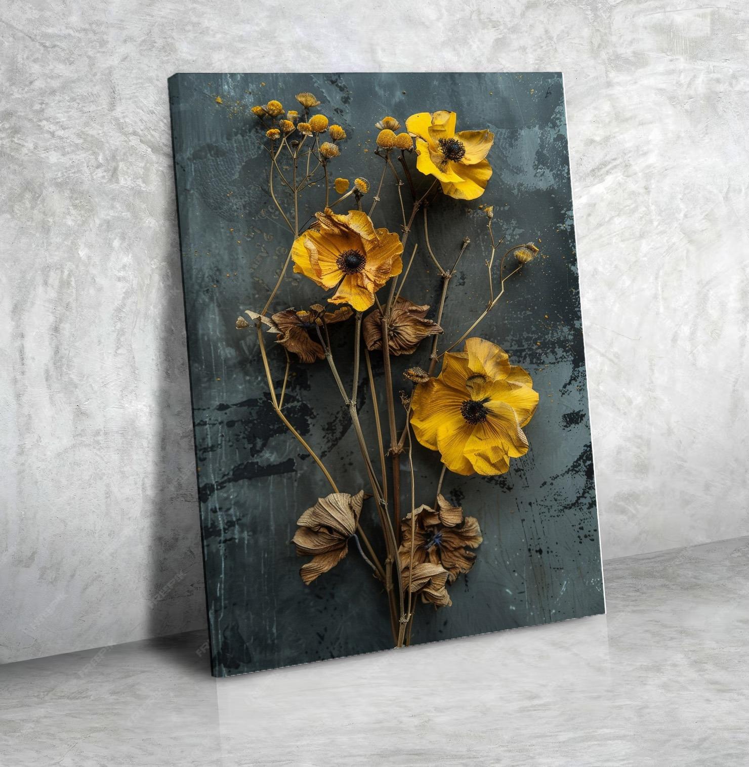 Cadre Mural Horizontal Abstrait Chaudes N°191