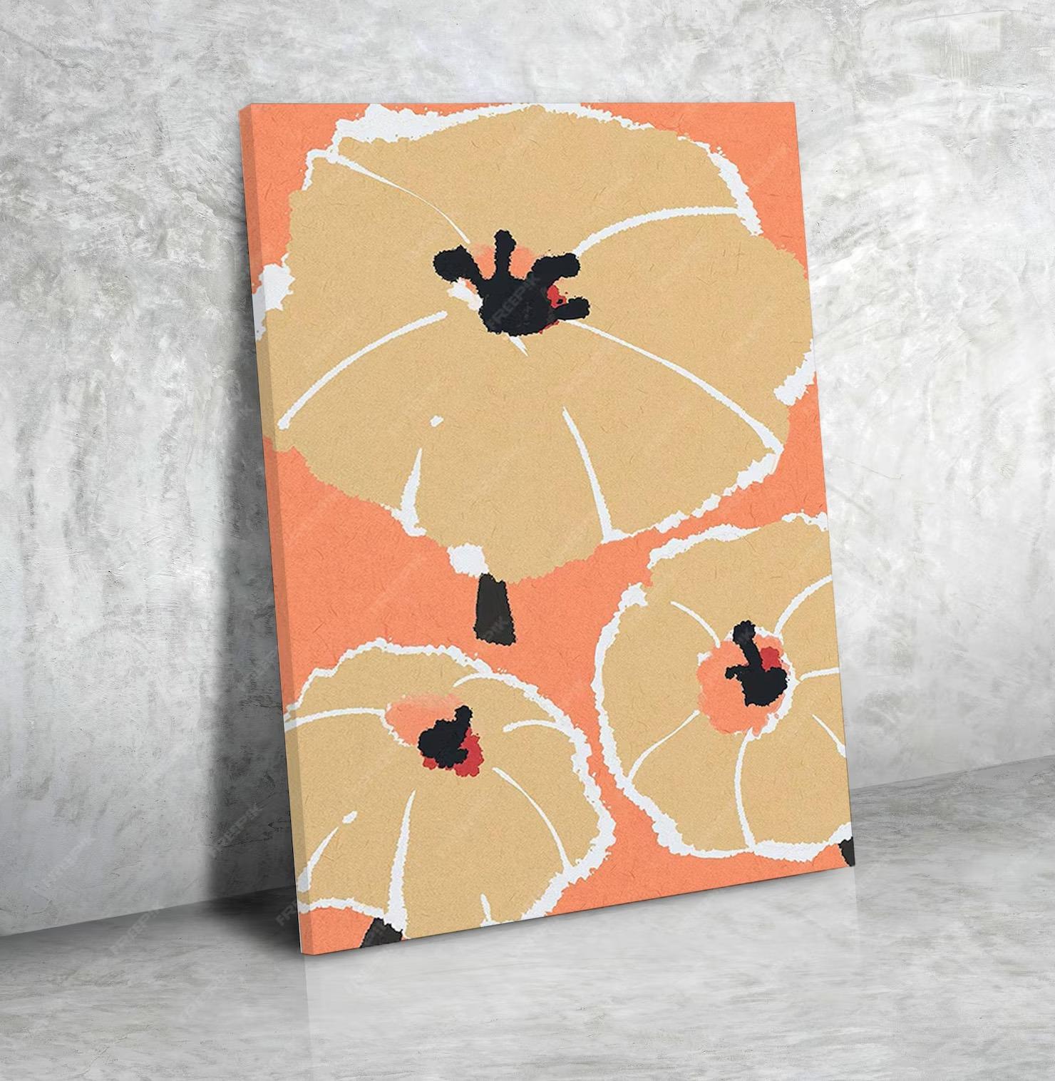 Grand Tableau Salon Minimaliste Couleurs Vives N°214