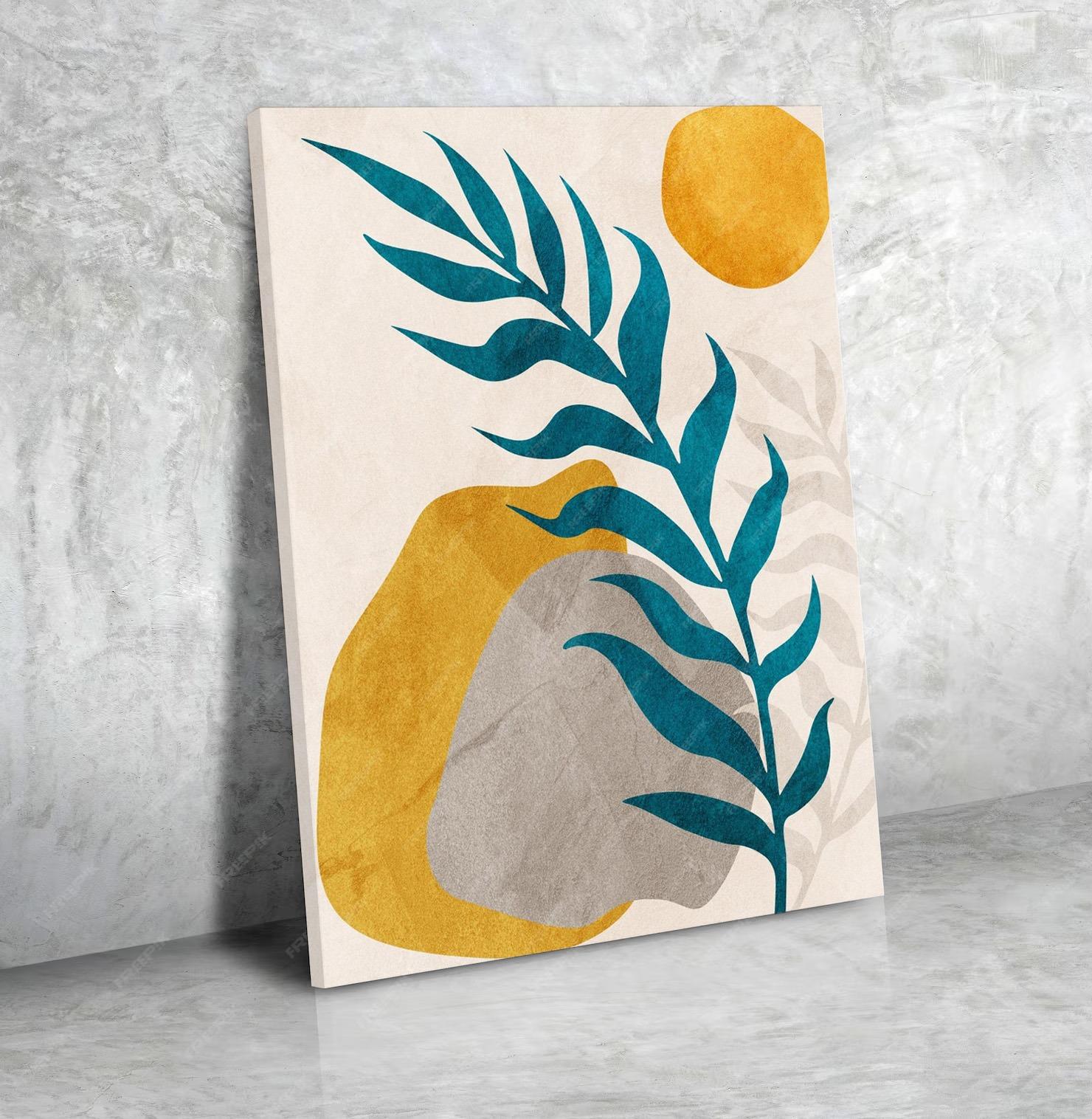 Toile Décorative Horizontale Abstrait Couleurs Vives N°222