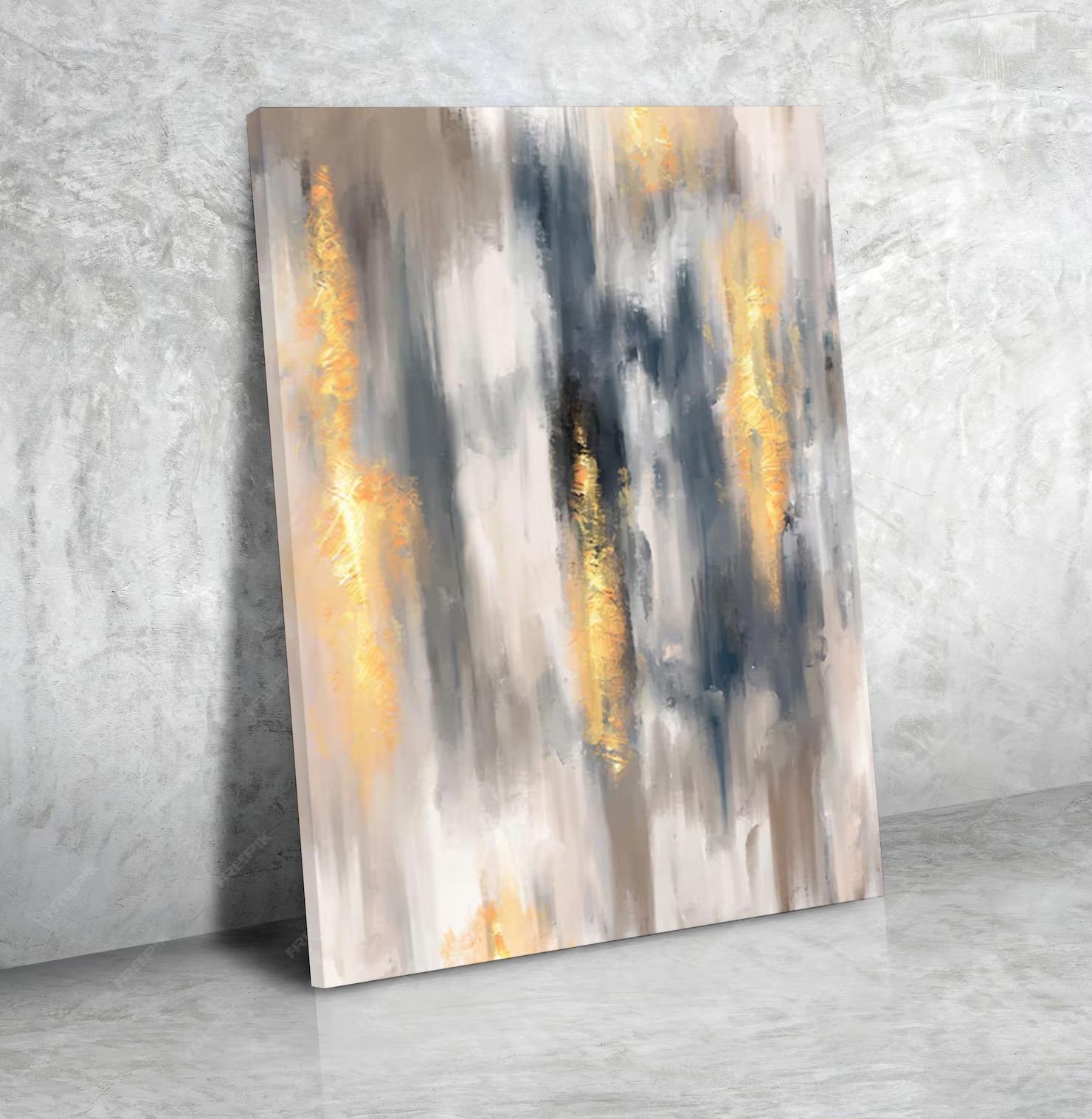 Tableau Panoramique Contemporain Textures Riches N°228