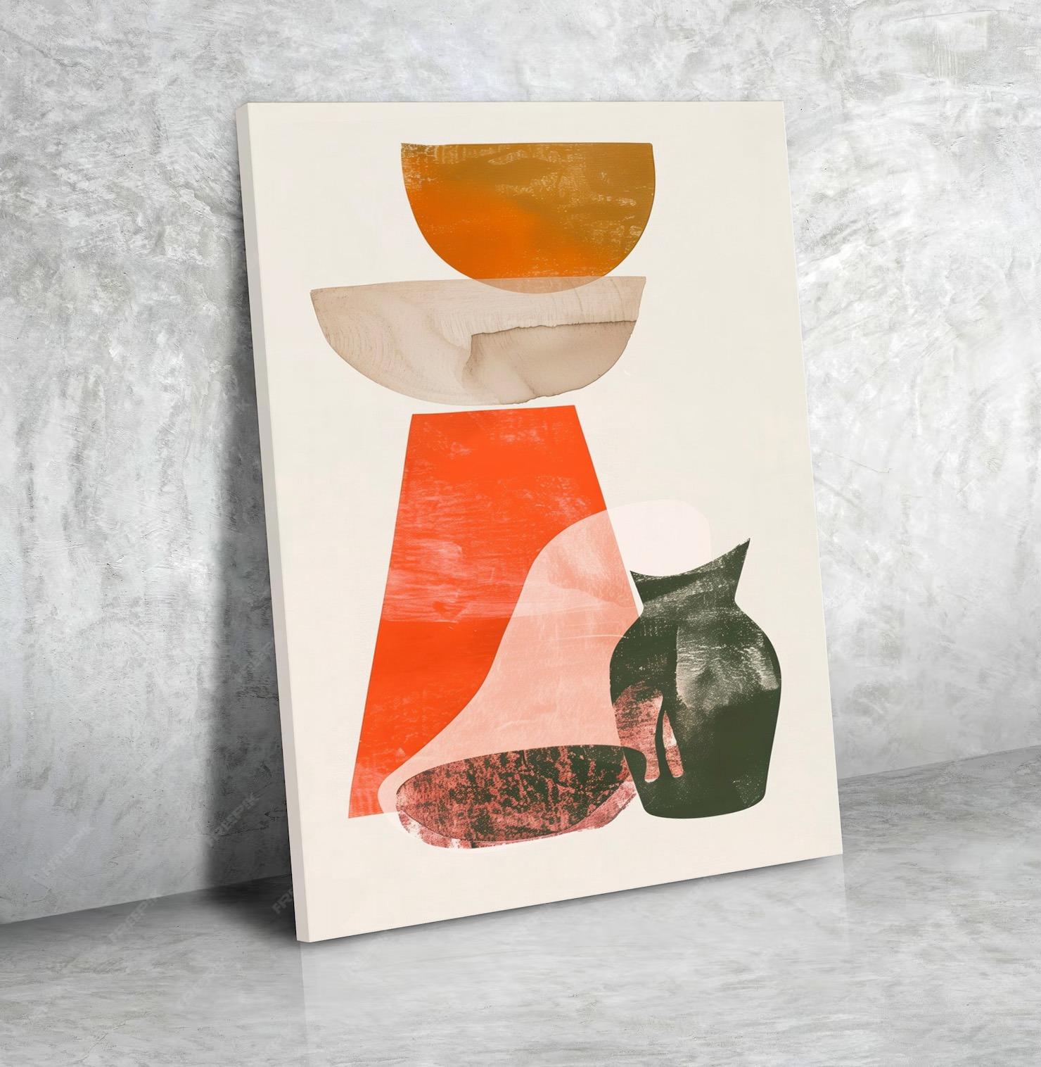 Grand Tableau Salon Contemporain Couleurs Vives N°236