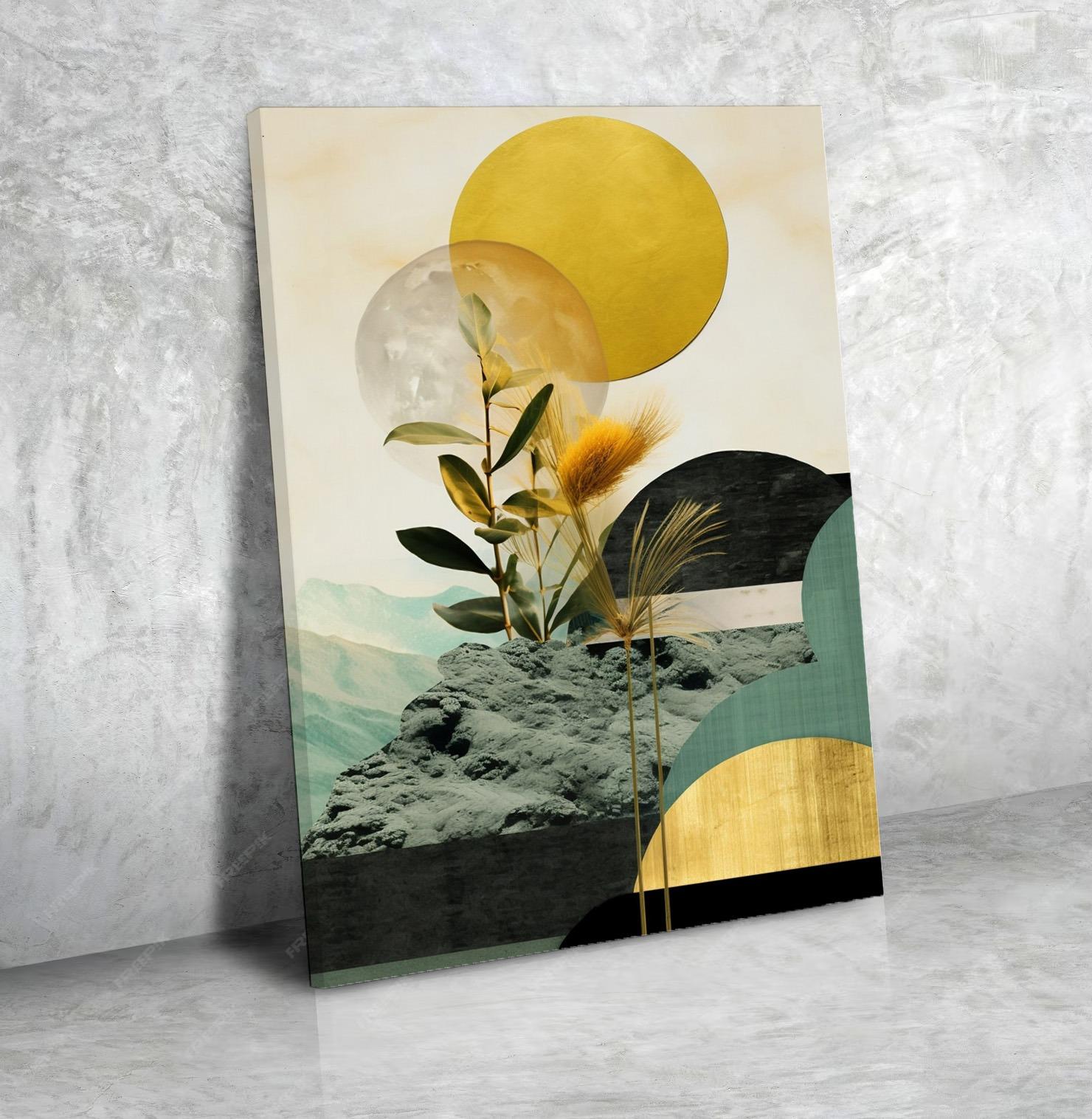 Peinture Horizontale Moderne Luxe Premium N°238