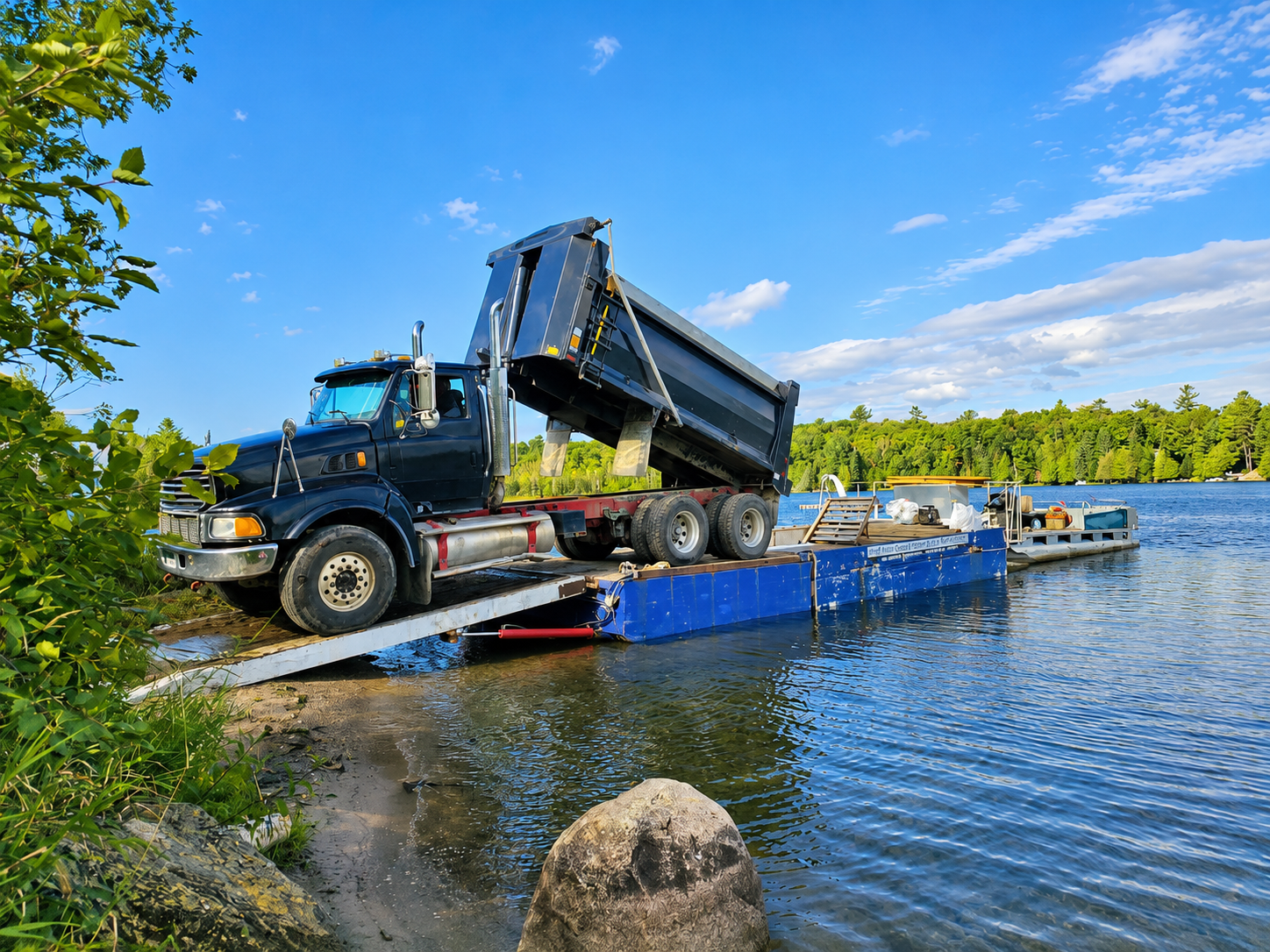 Barge 36x12 + Kubota diesel power pack