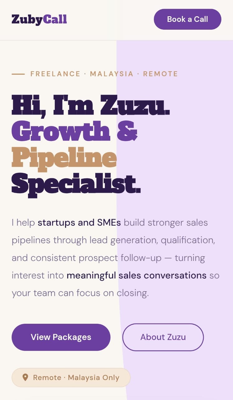 Landing page live - hasil kerja